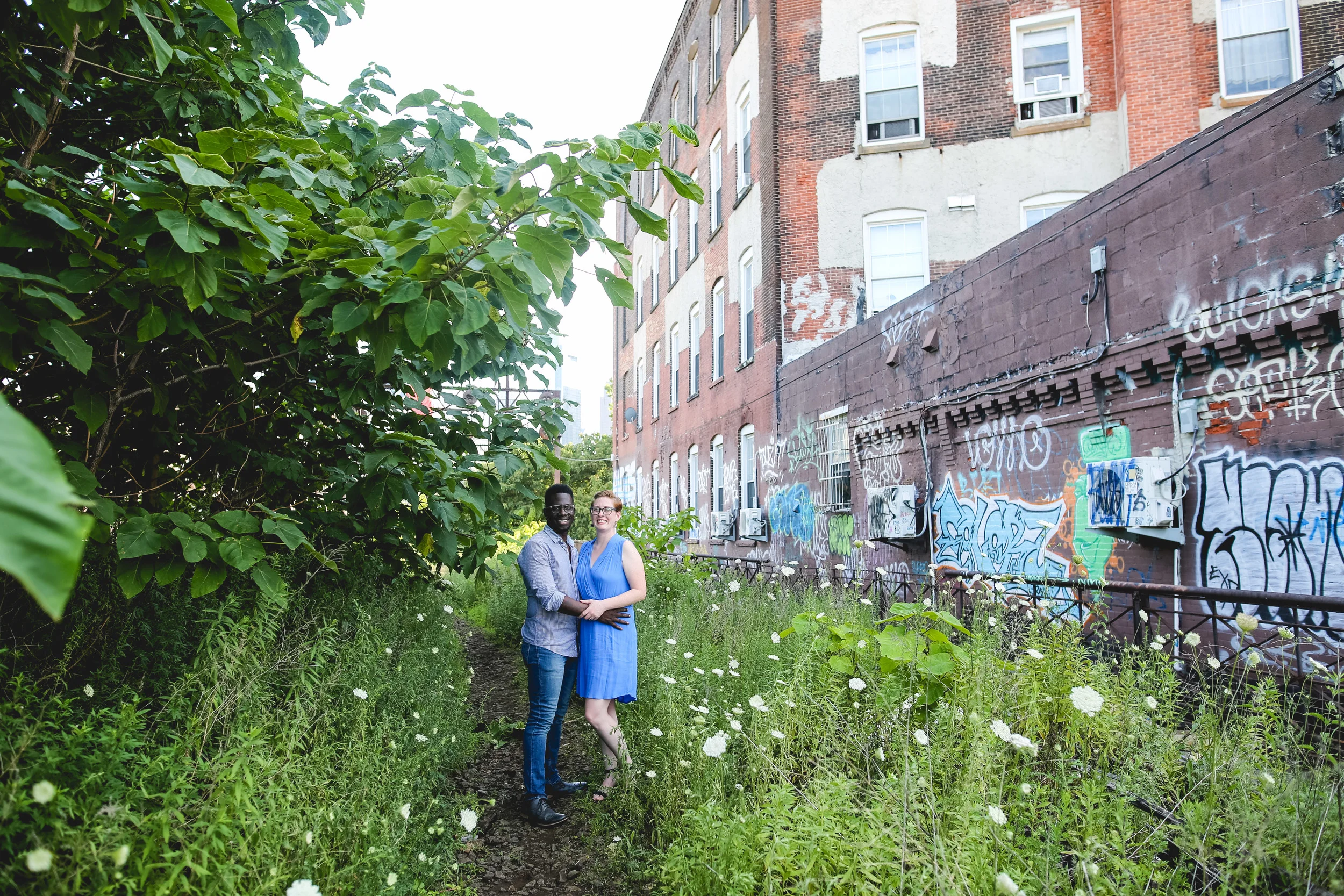 An Urban Philadelphia Reading Viaduct Engagement Session by LGBTQ photographer Swiger Photography