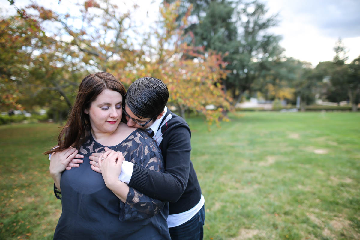 For Angela and Rita's engagement session we shot at Villanova University and avoided crowds by shooting on a Sunday evening and a cloudy day!