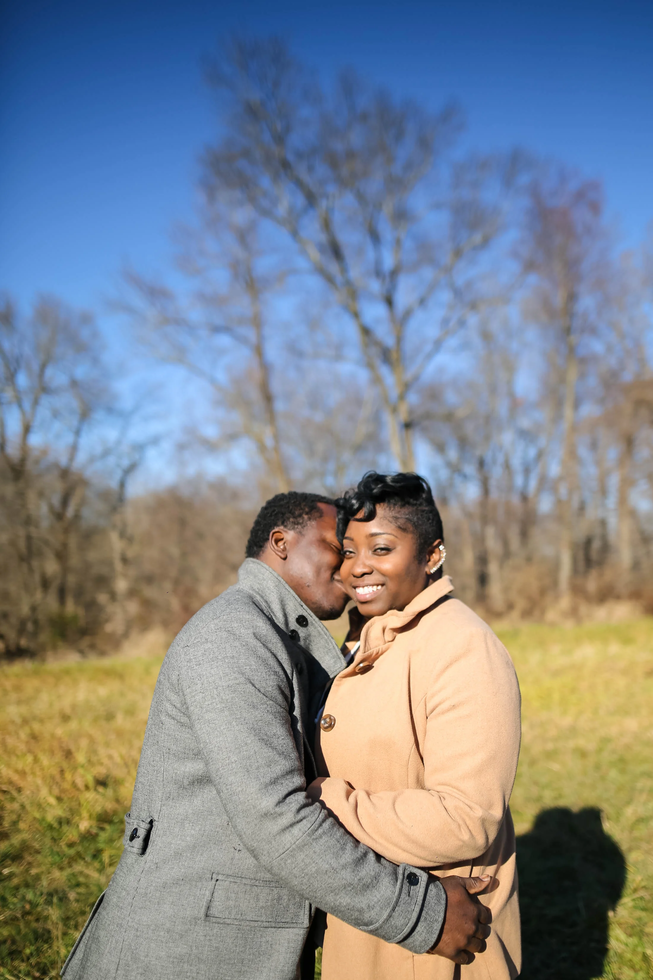 Ebony and Creig had no idea where to do their engagement session but they knew they wanted bright, winter photos! I suggested Tyler Park and they LOVED the results! 
