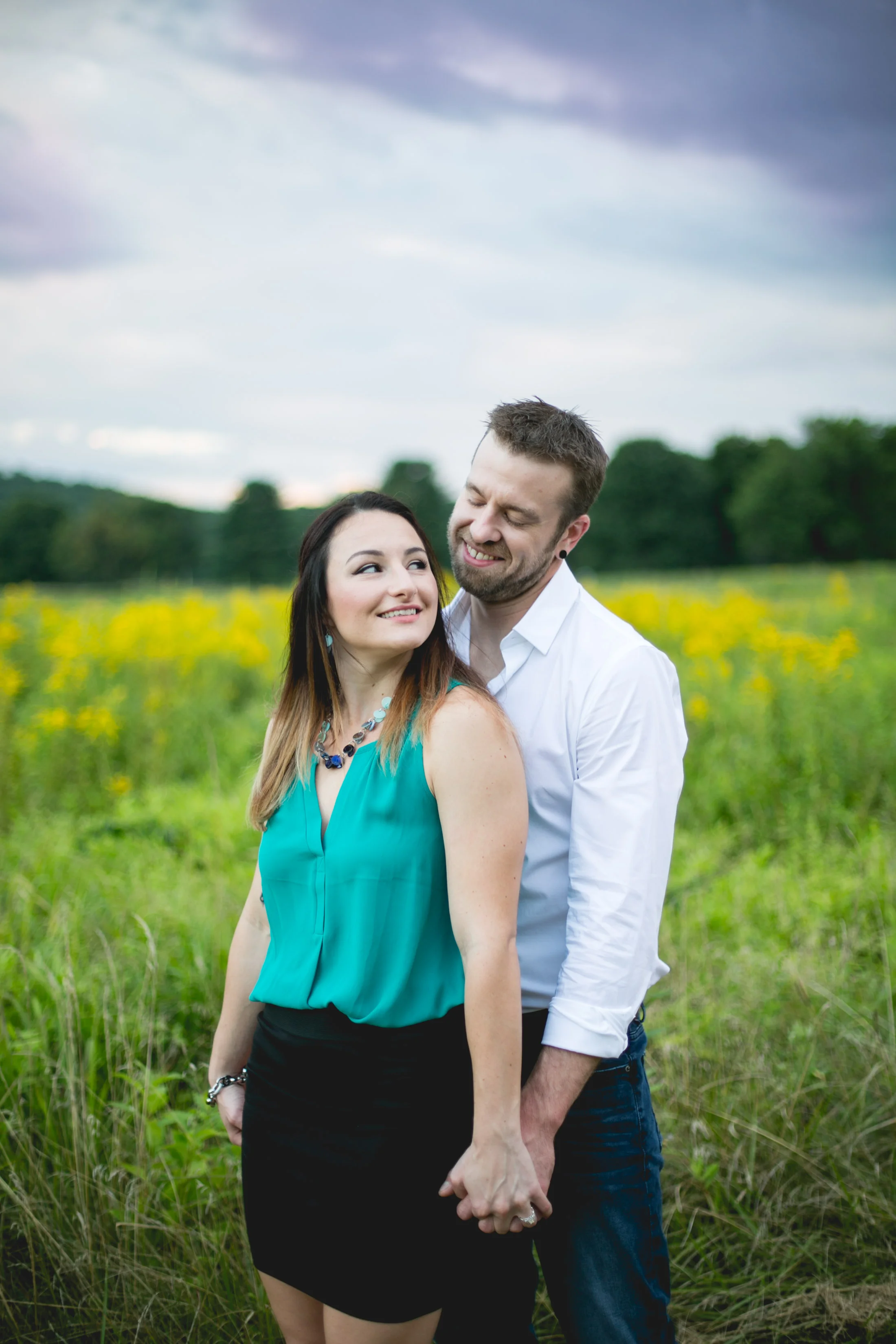 Brooke loved the look of fields, flowers and nature but didn't know where would work best for their engagement session! I suggested my favorite park and it was exactly what they were looking for! 