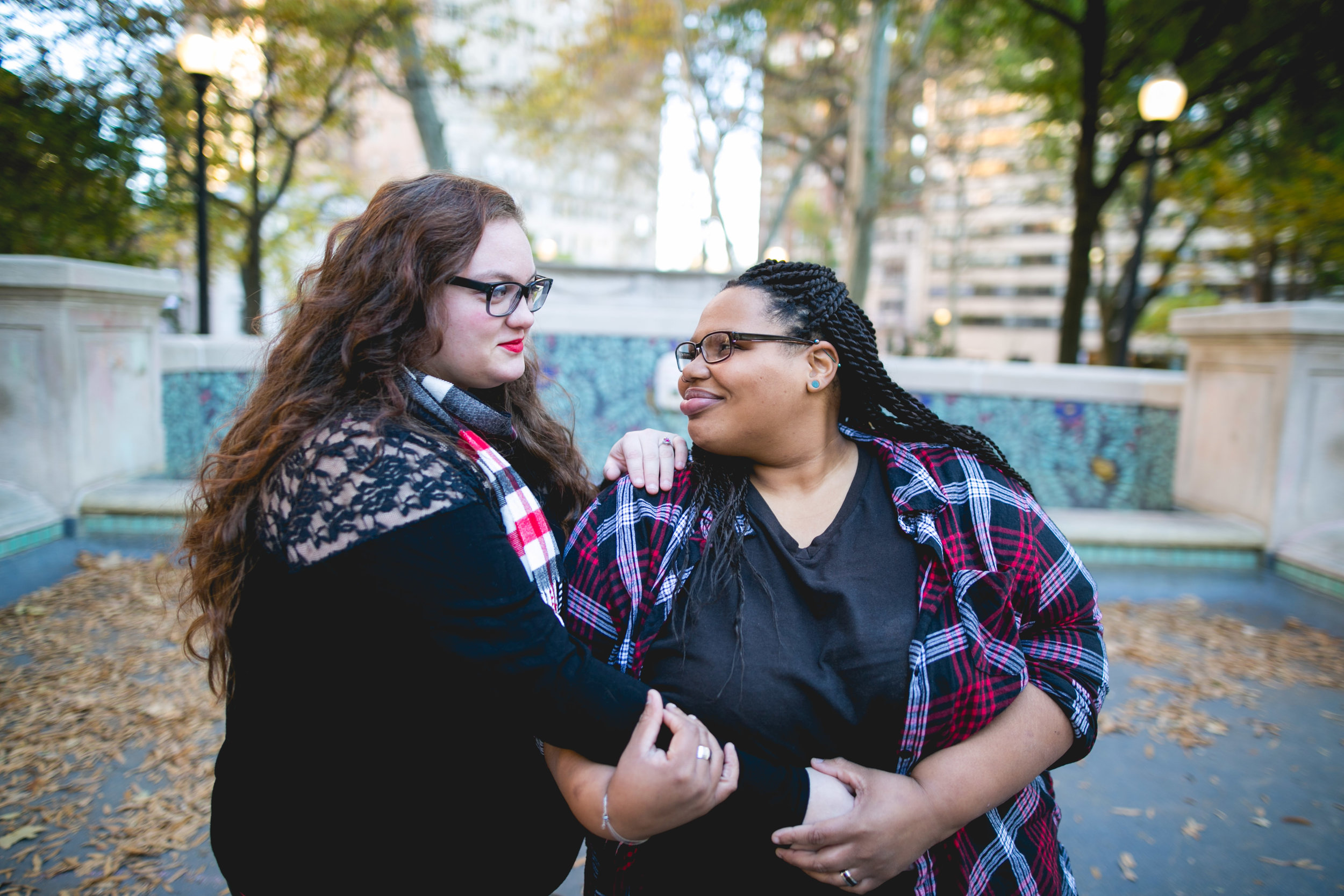 Rittenhouse Square Philadelphia Lesbian Engagement Session