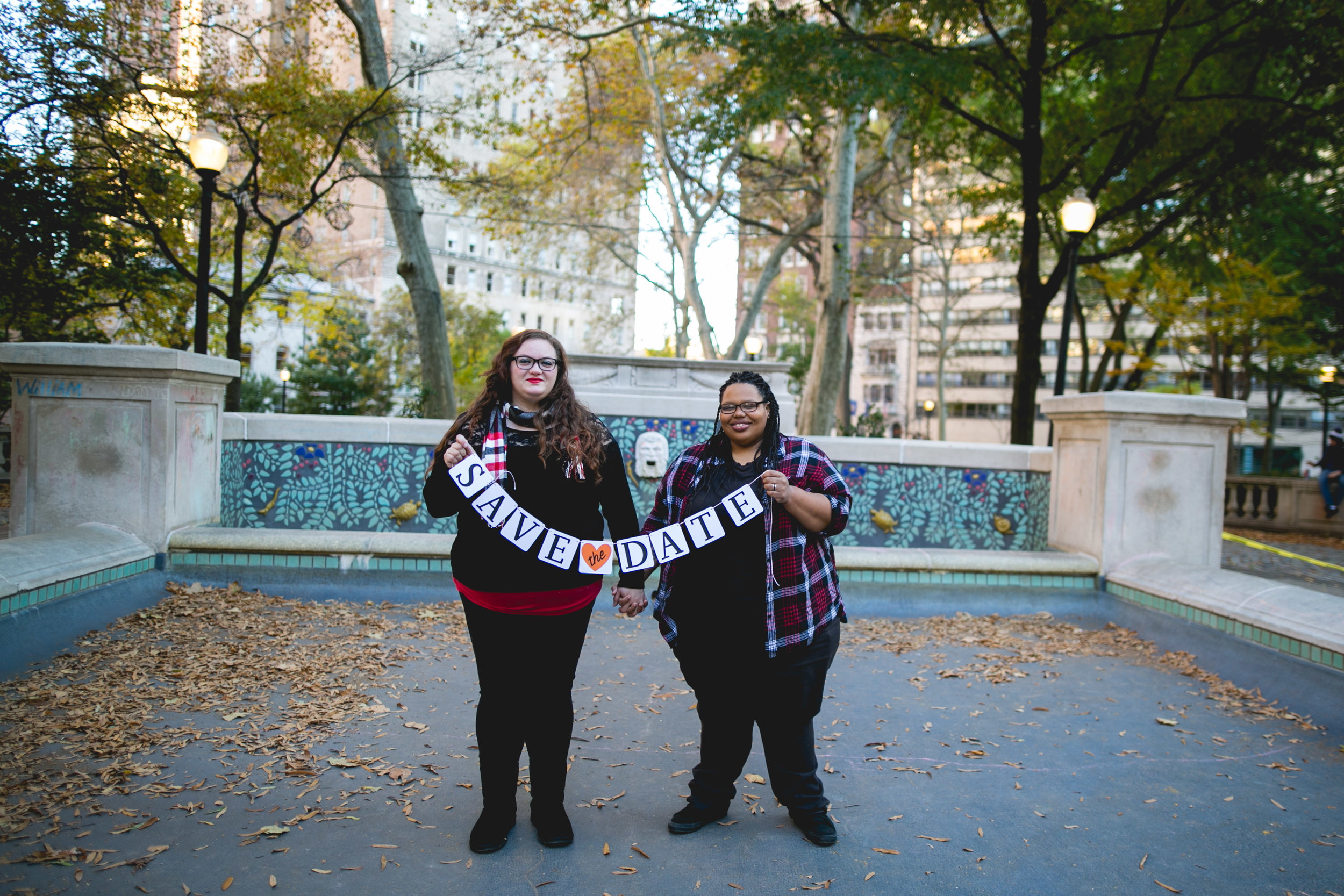 Philly Fall Lesbian Engagement Session