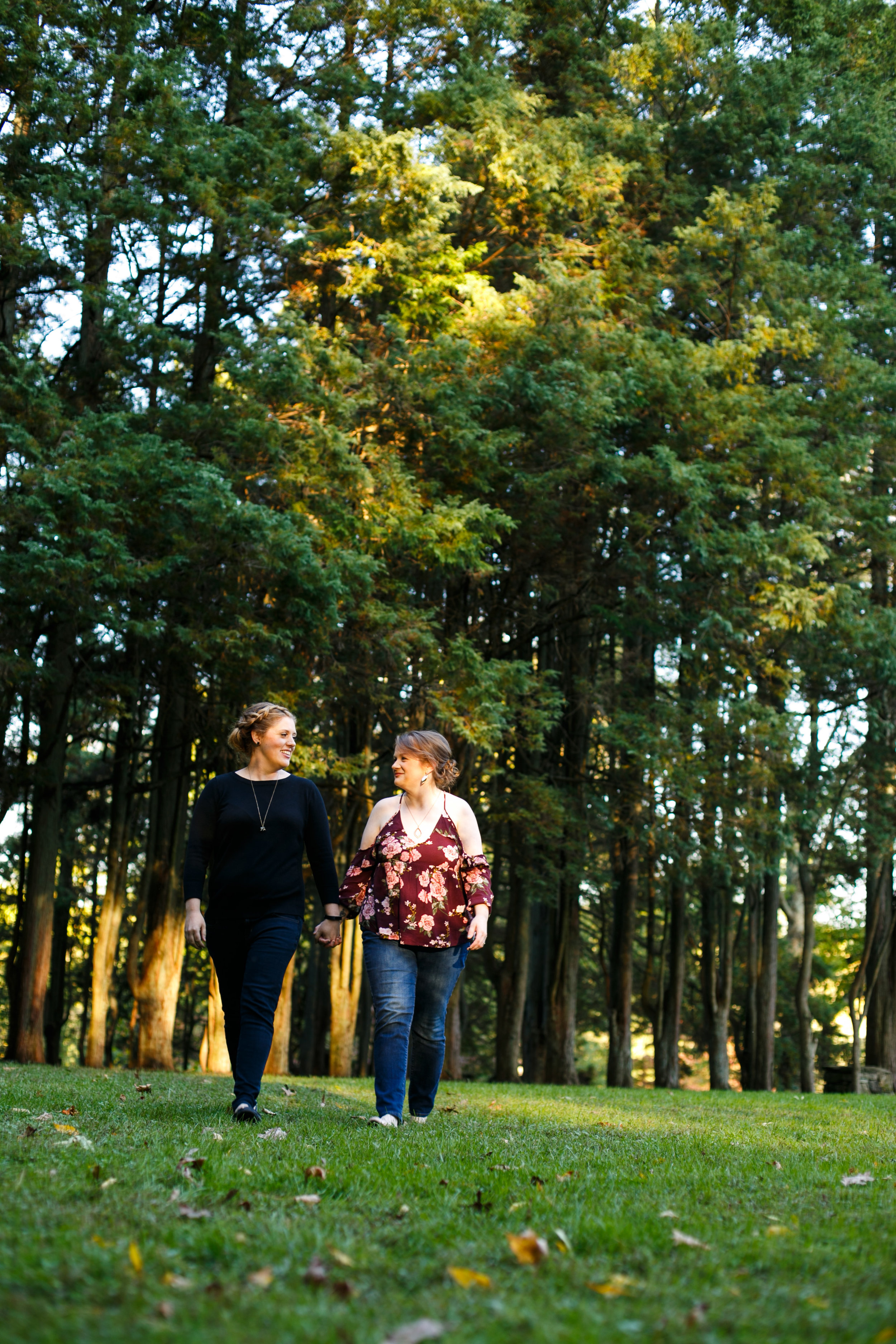 Fall Engagement Shoot Lesbian Couple at Ridley Creek Park 12