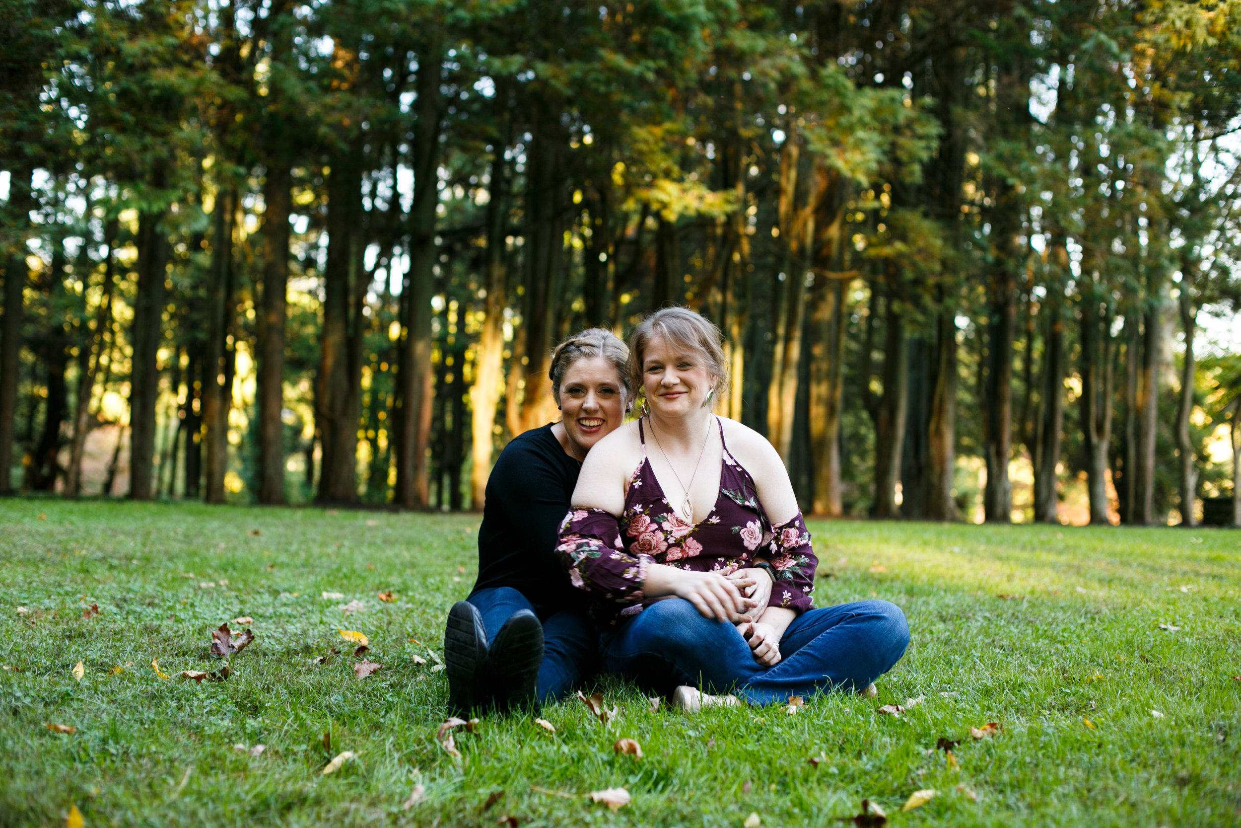 Fall Engagement Shoot Lesbian Couple at Ridley Creek Park 13