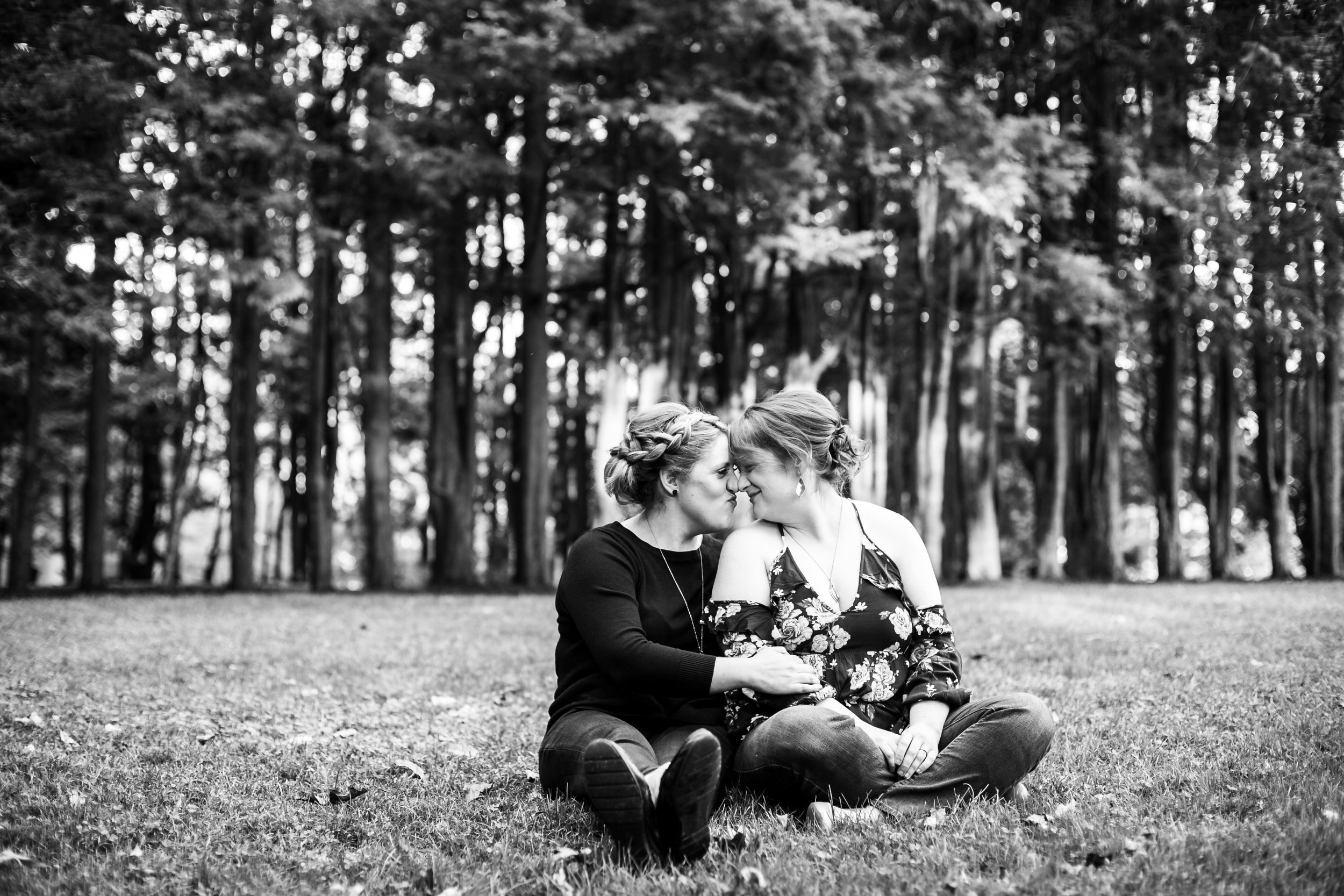 Fall Engagement Shoot Lesbian Couple at Ridley Creek Park 14