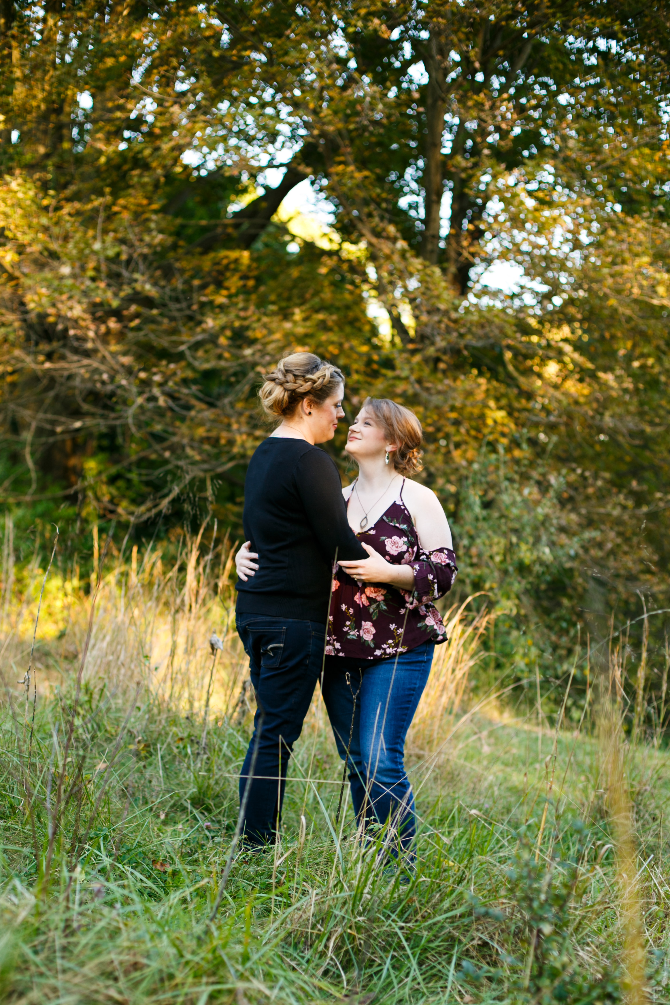 Fall Engagement Shoot Lesbian Couple at Ridley Creek Park 16