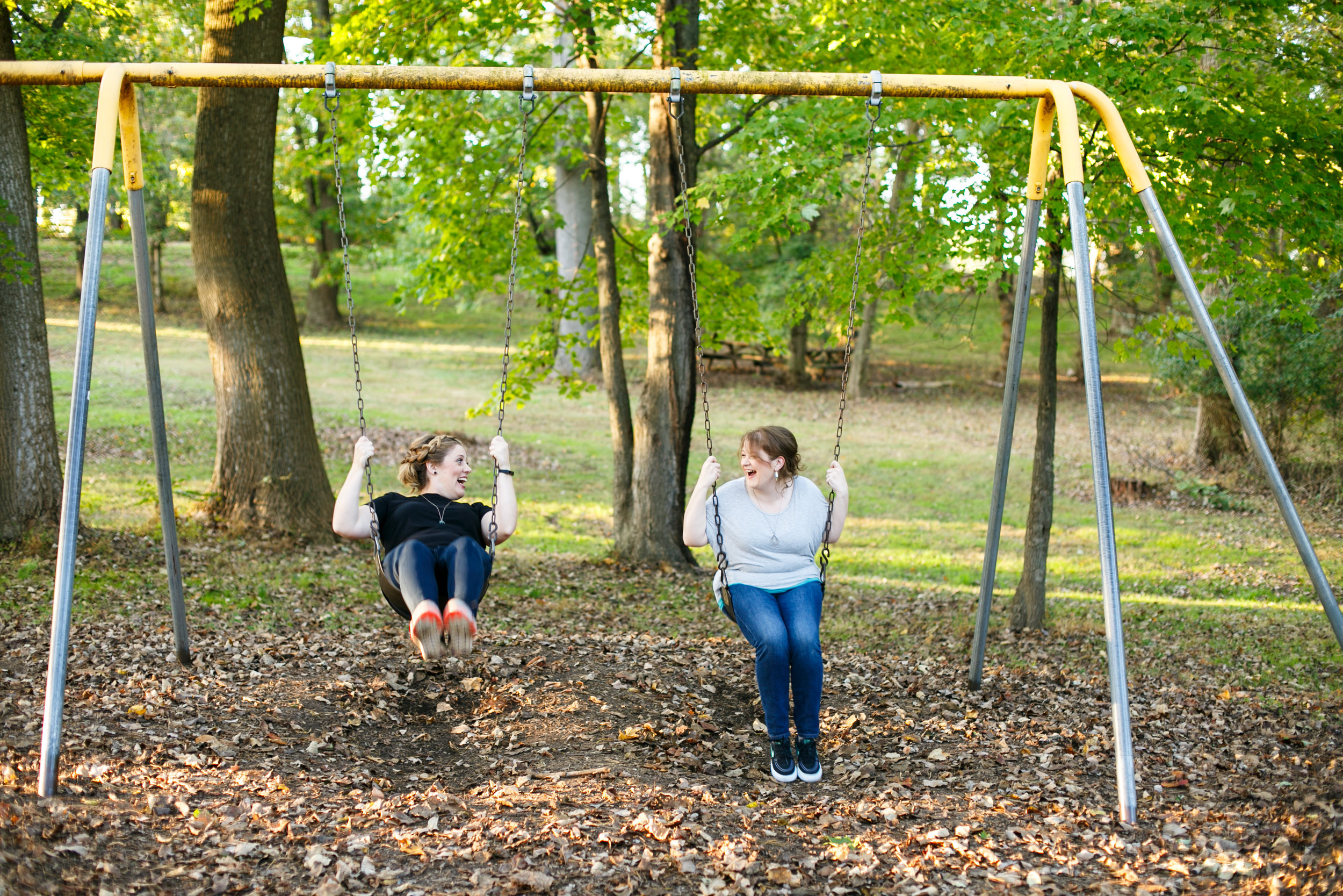 Fall Engagement Shoot Lesbian Couple at Ridley Creek Park 19