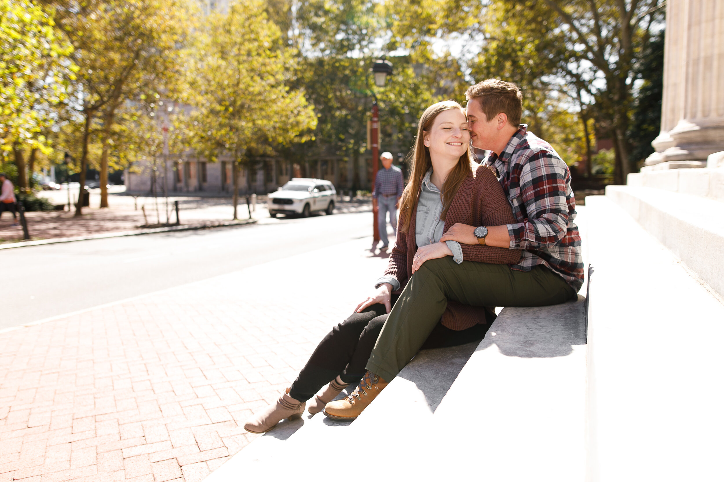 Caroline and Kyle Old City Philly Engagement Shoot -158.jpg