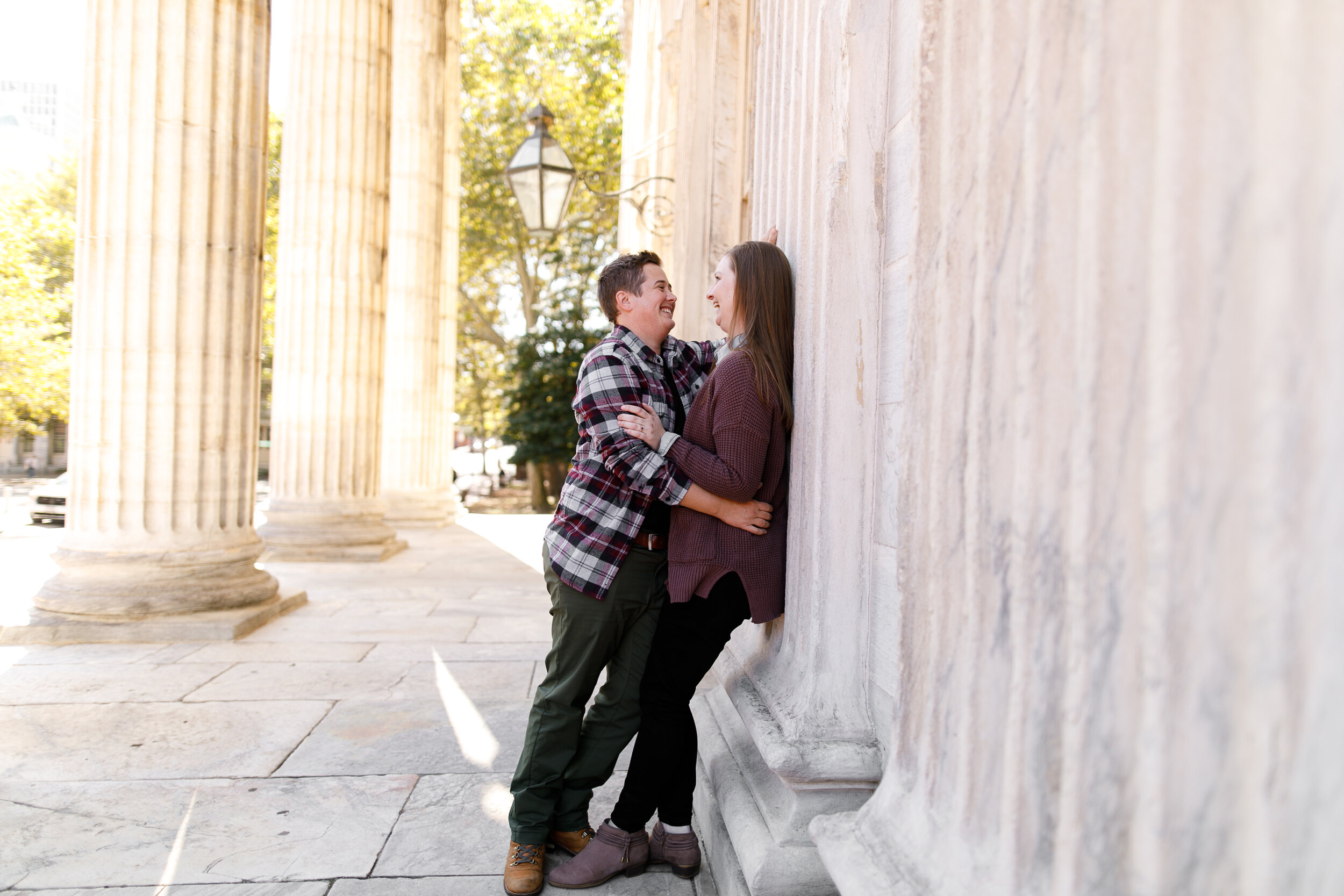 Caroline and Kyle Old City Philly Engagement Shoot -175.jpg