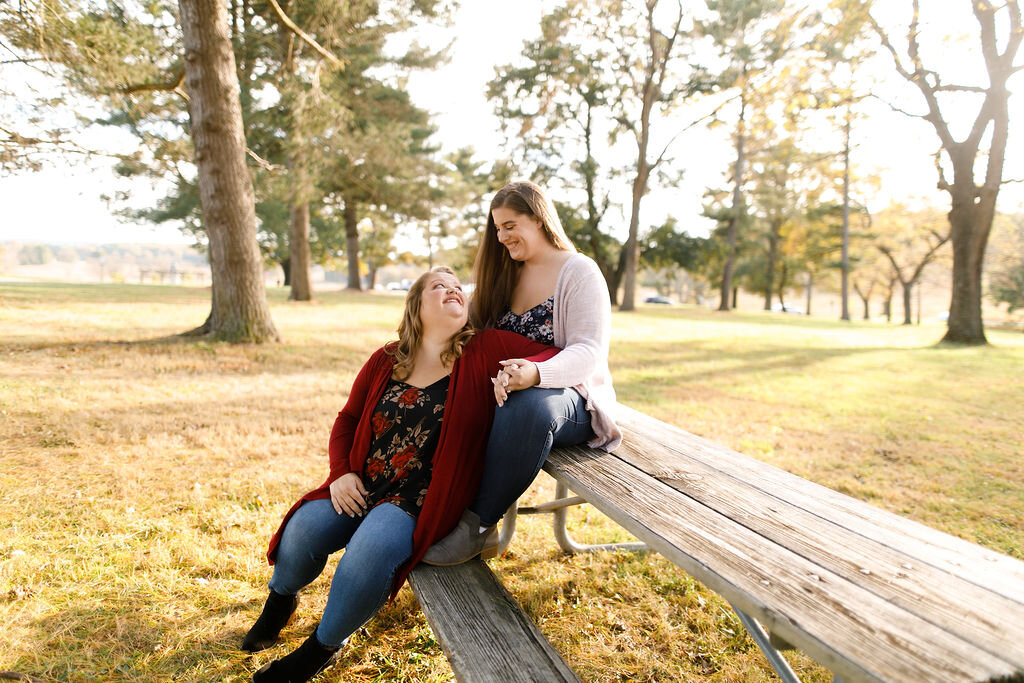 Valley Forge Park Fall Lesbian Engagement Session 13.jpg