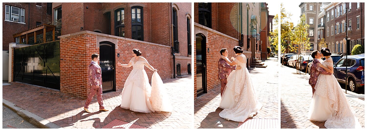 LGBTQ Philly Cira Centre Vintage Inspired Lesbian Wedding 