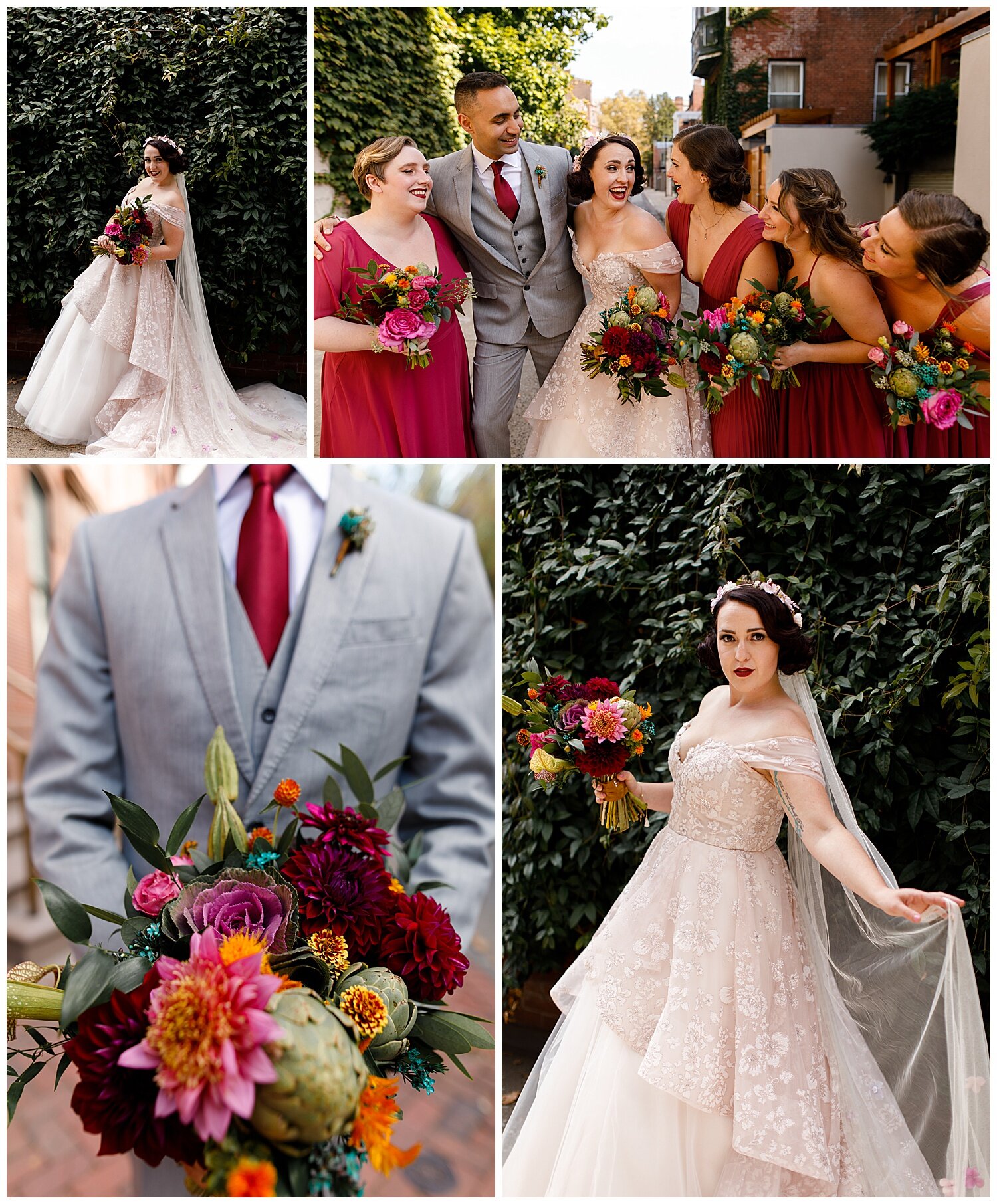 LGBTQ Philly Cira Centre Vintage Inspired Lesbian Wedding 