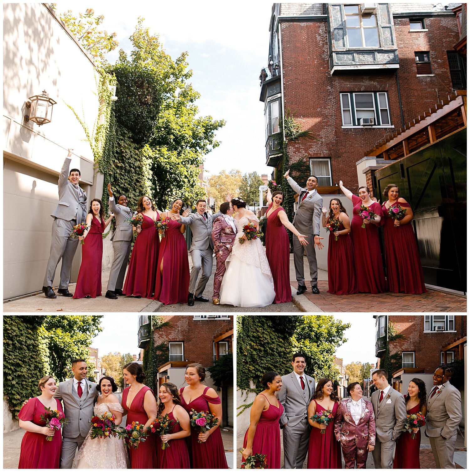 LGBTQ Philly Cira Centre Vintage Inspired Lesbian Wedding 