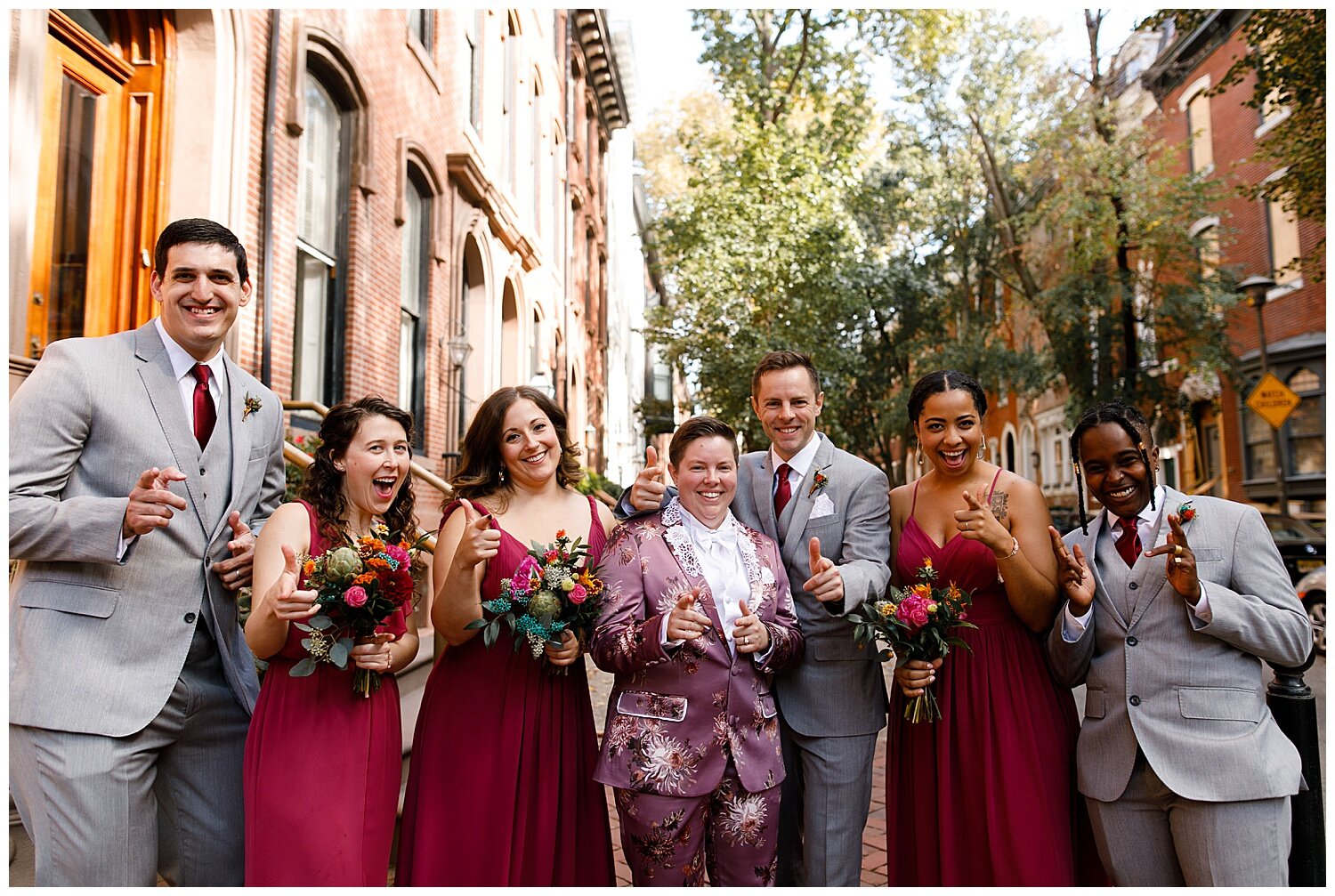 LGBTQ Philly Cira Centre Vintage Inspired Lesbian Wedding 