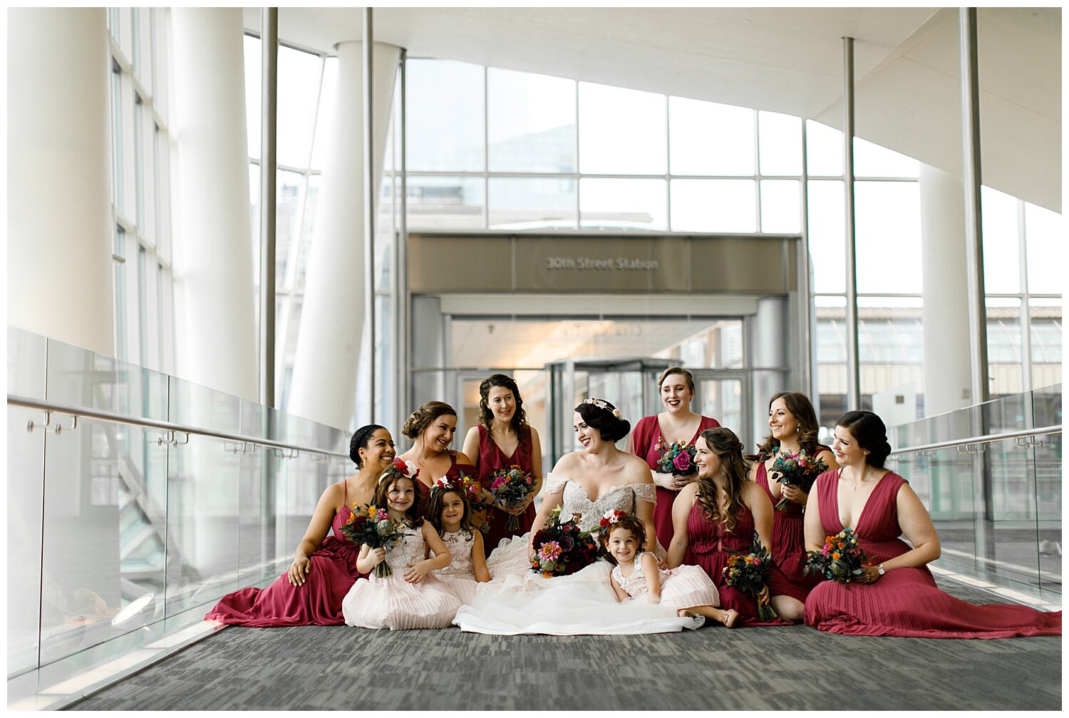 LGBTQ Philly Cira Centre Vintage Inspired Lesbian Wedding 