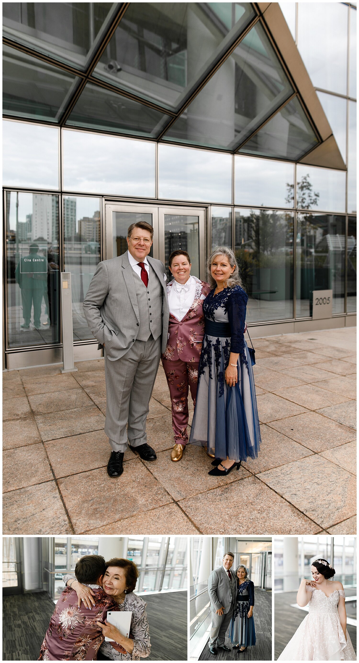 LGBTQ Philly Cira Centre Vintage Inspired Lesbian Wedding 