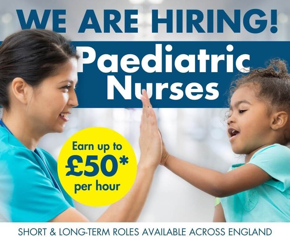 Paediatric nurse vacancies in England