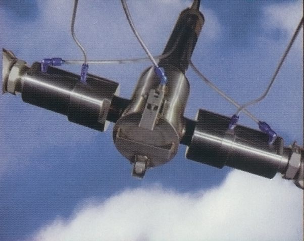 pneumatic split-boom system