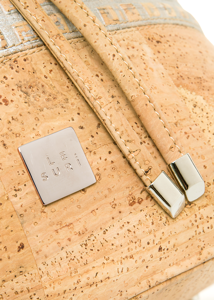LE SURI Bucket bag natural cork