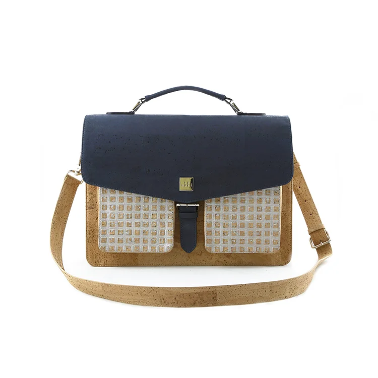 LE SURI Cork Satchel Lap Top Bag