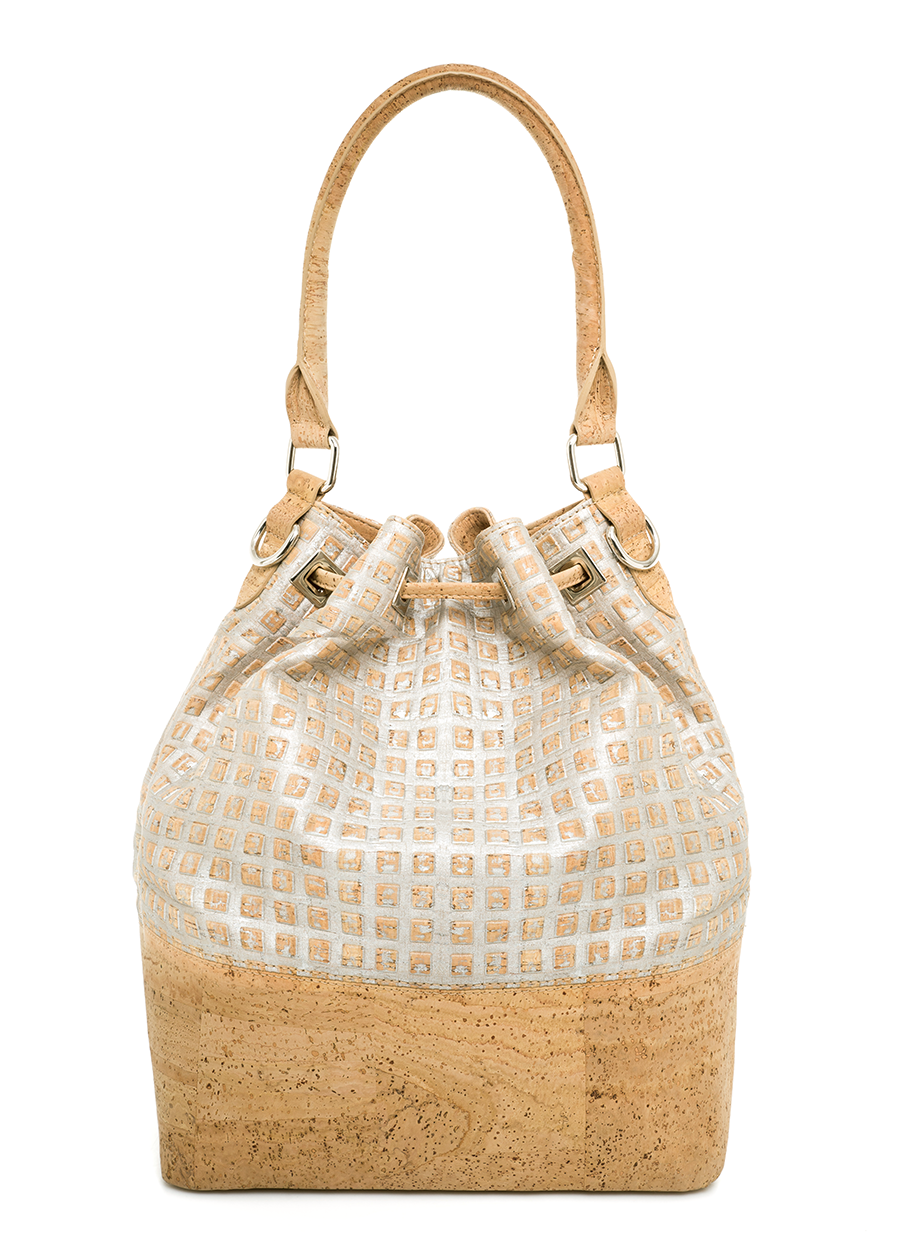 LE SURI Bucket bag cork material