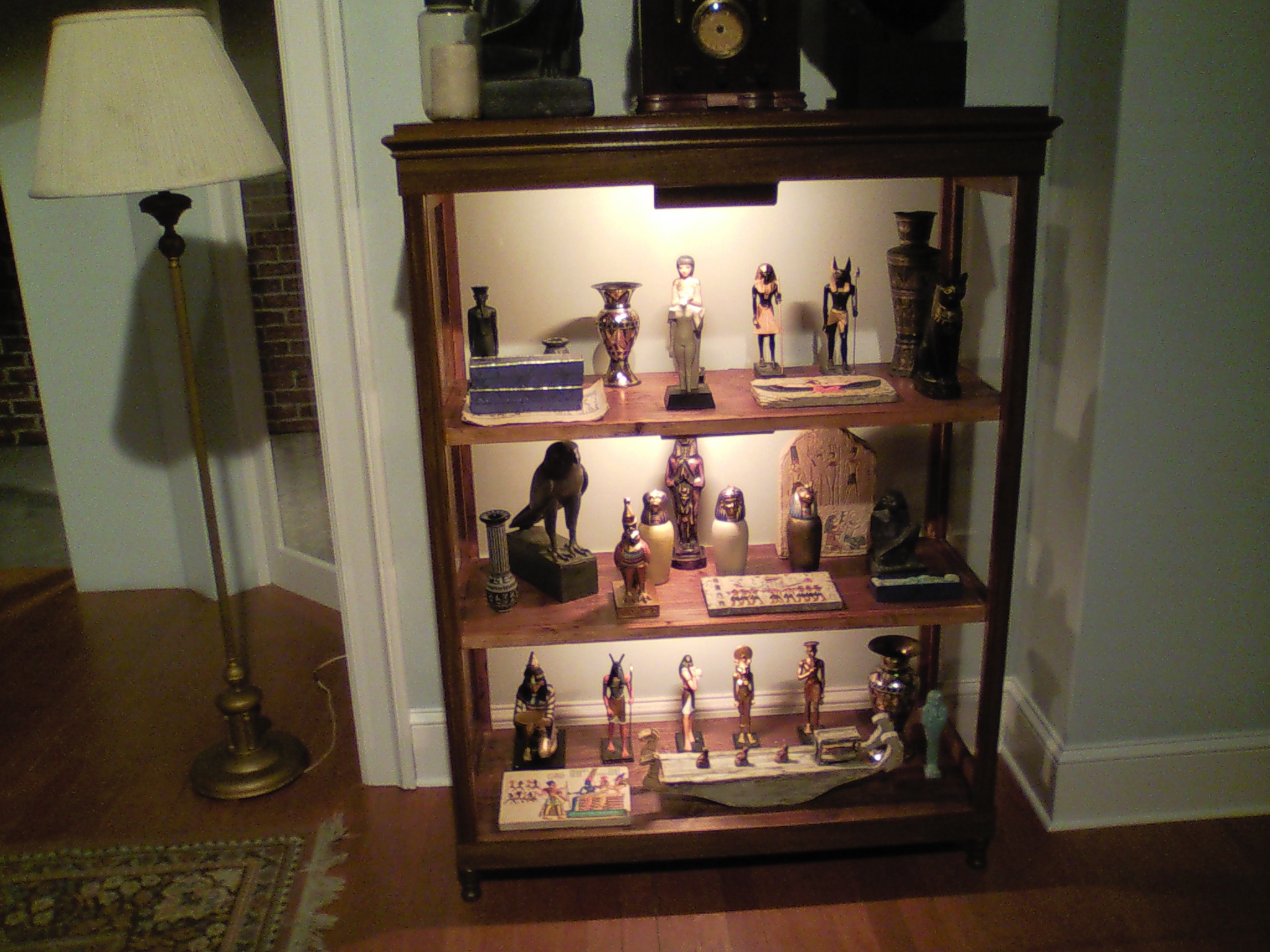   Freud's Last Session &nbsp;curio cabinets fully dressed. 