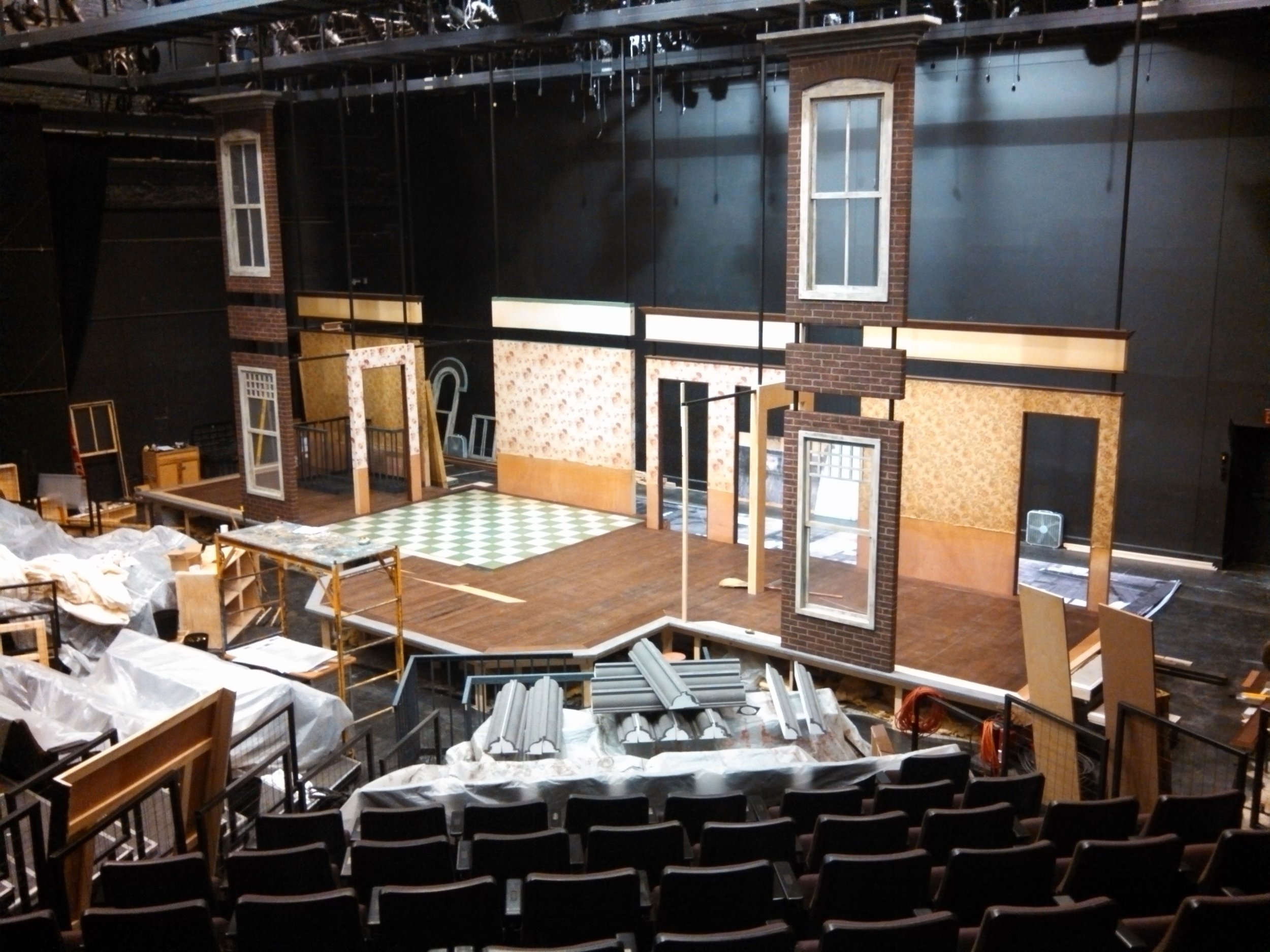  House Right view of  A Raisin in the Sun  set under construction. 