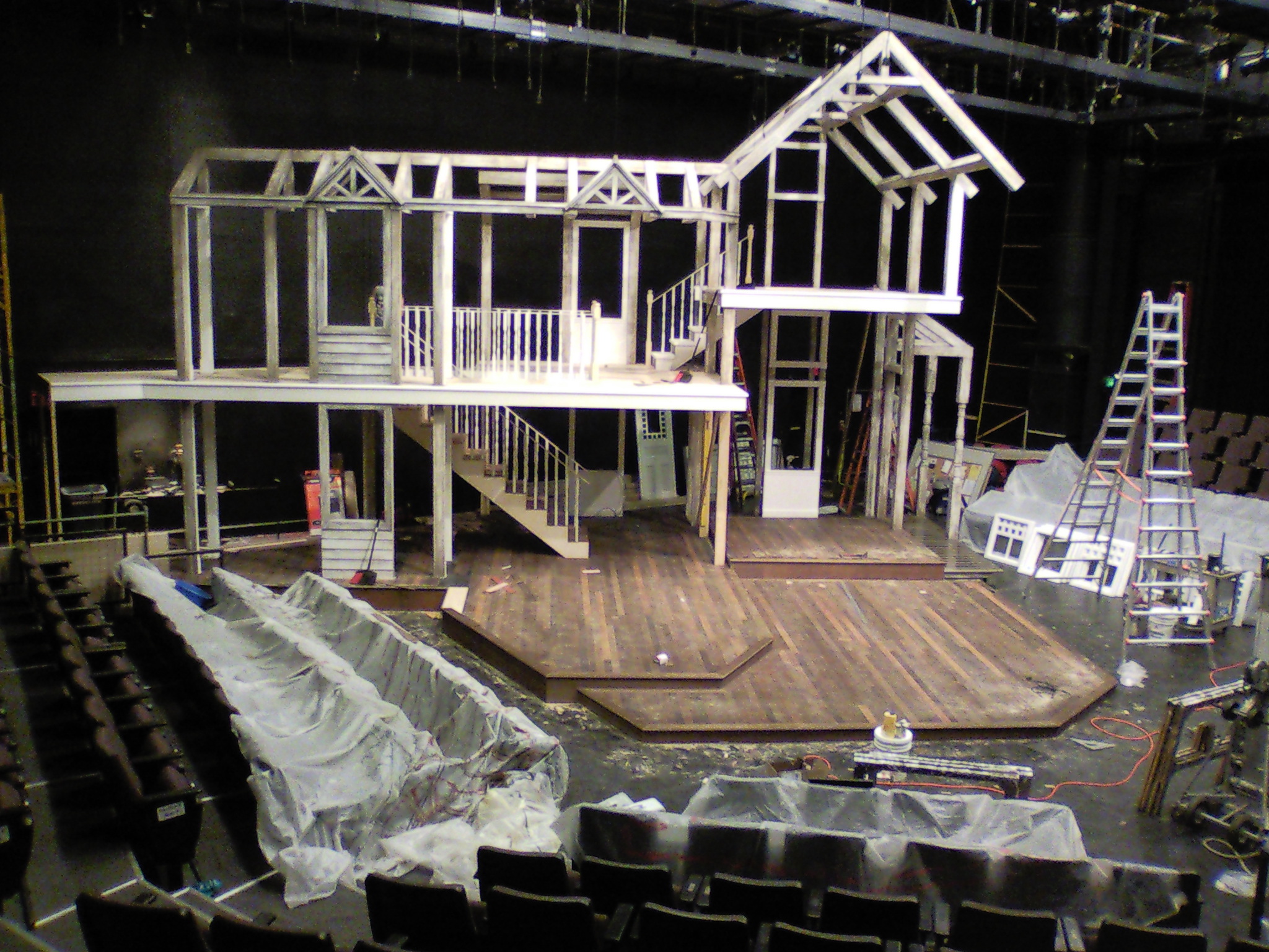  The  August: Osage County  house under construction on the F. Otto Haas Stage. 