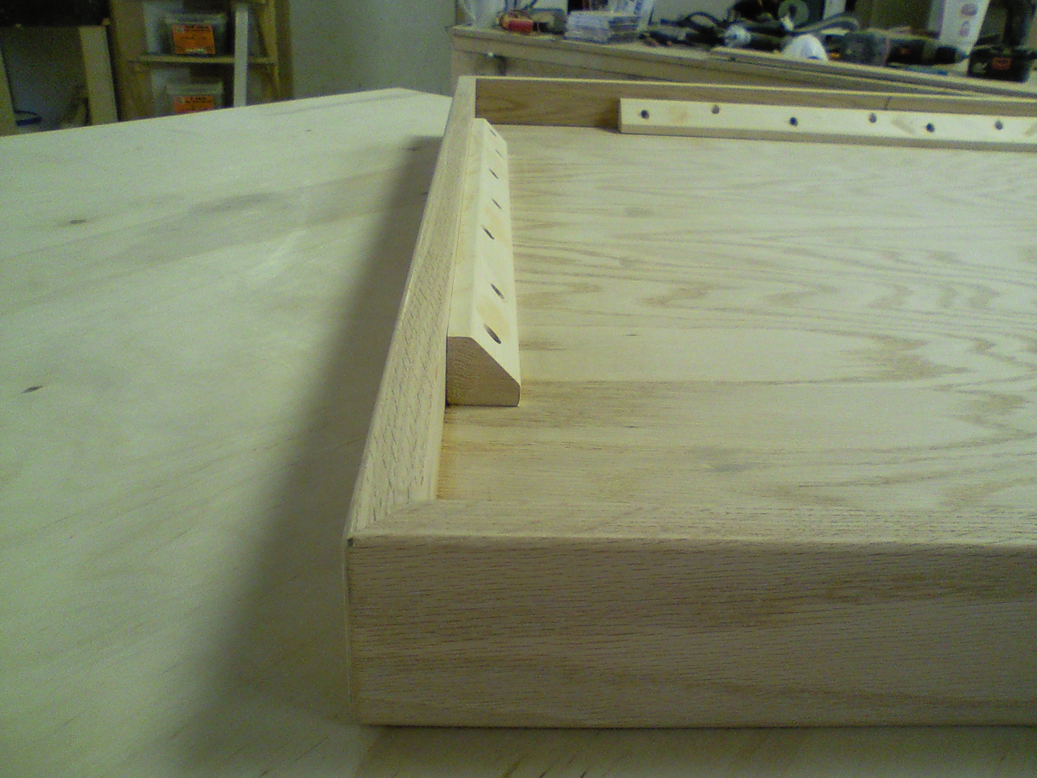  Build detail of rolling coffee table. 