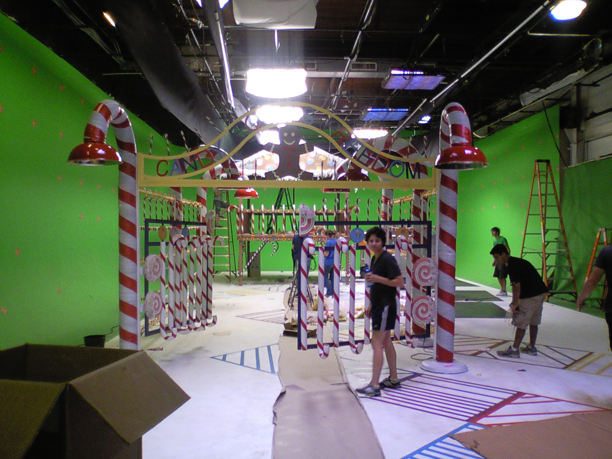  Candy Land set under construction. 