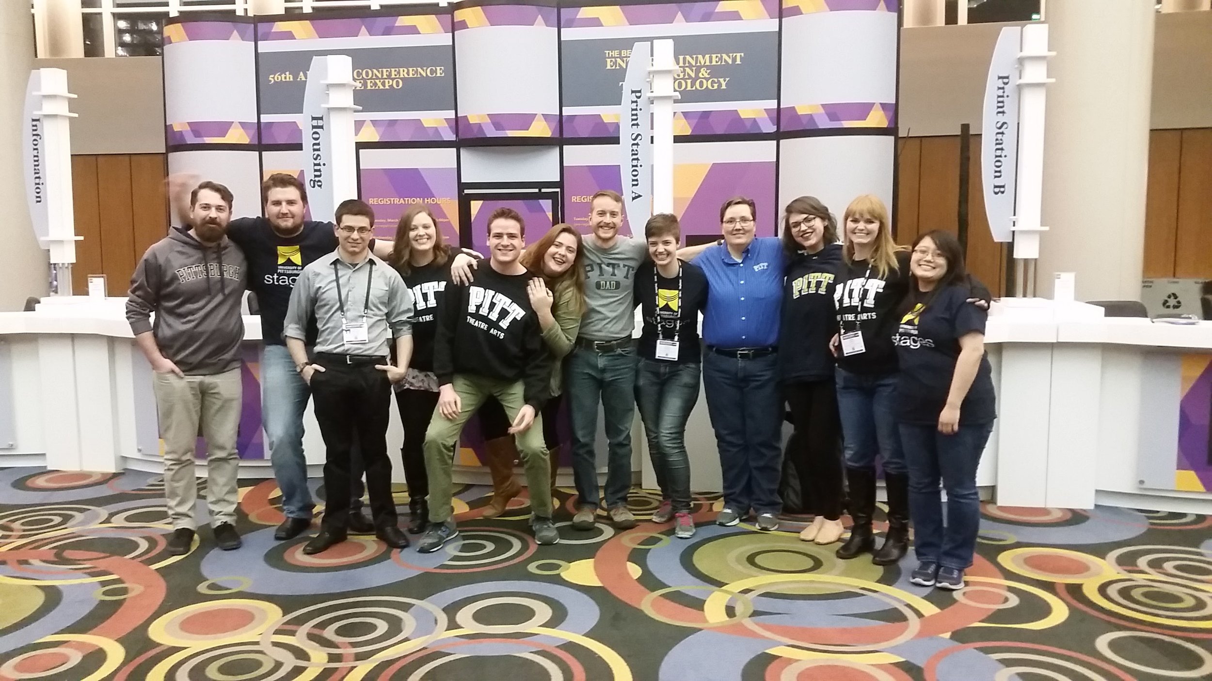  Pitt students, staff, faculty and alumni at USITT 2016 Salt Lake City. 