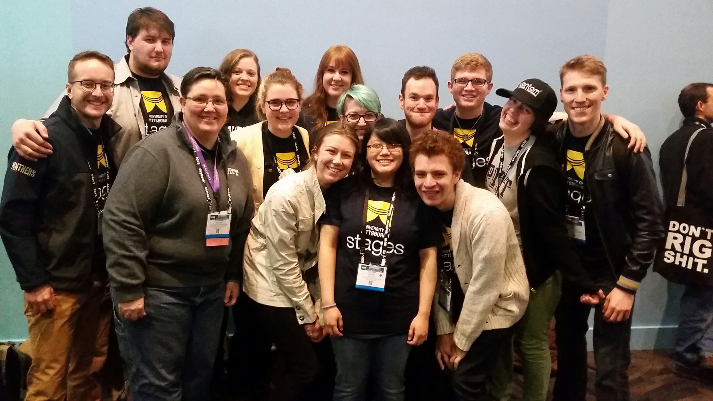  Pitt students,&nbsp;staff, faculty, and alumni at USITT 2015 Cincinnati. 