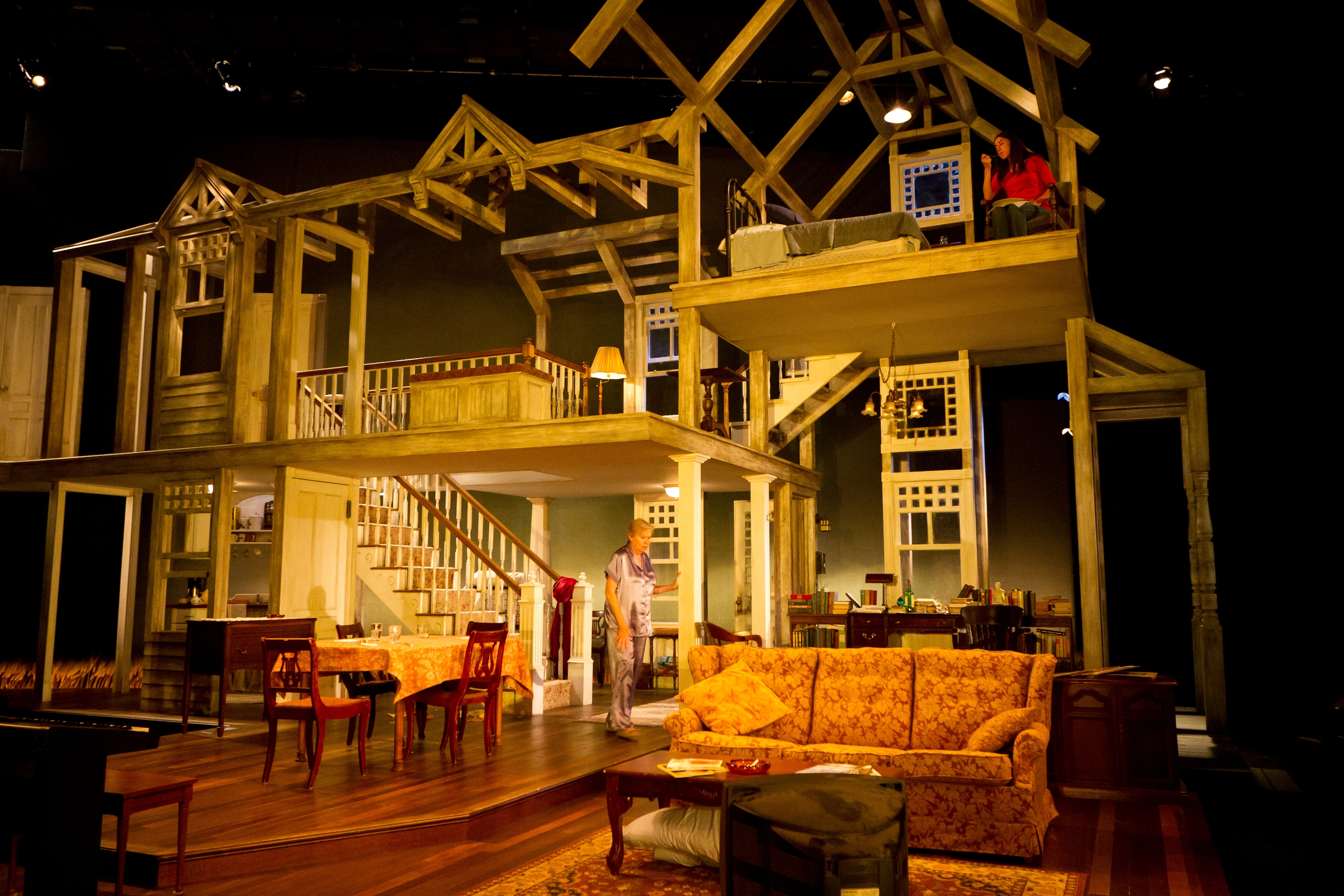  The  August: Osage County  house on the F. Otto Haas Stage as seen during a performance. 