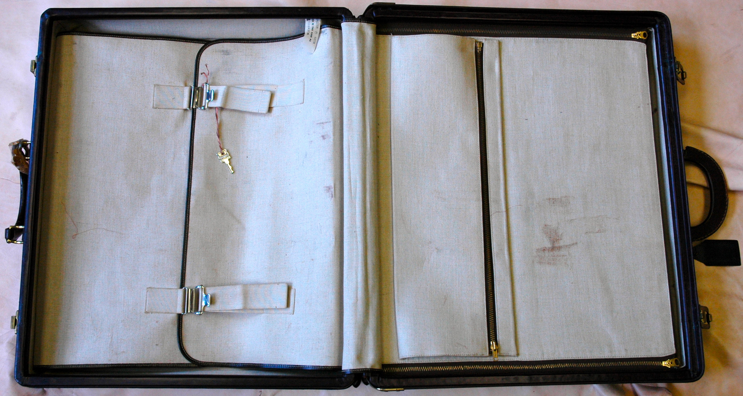 interior of briefcase