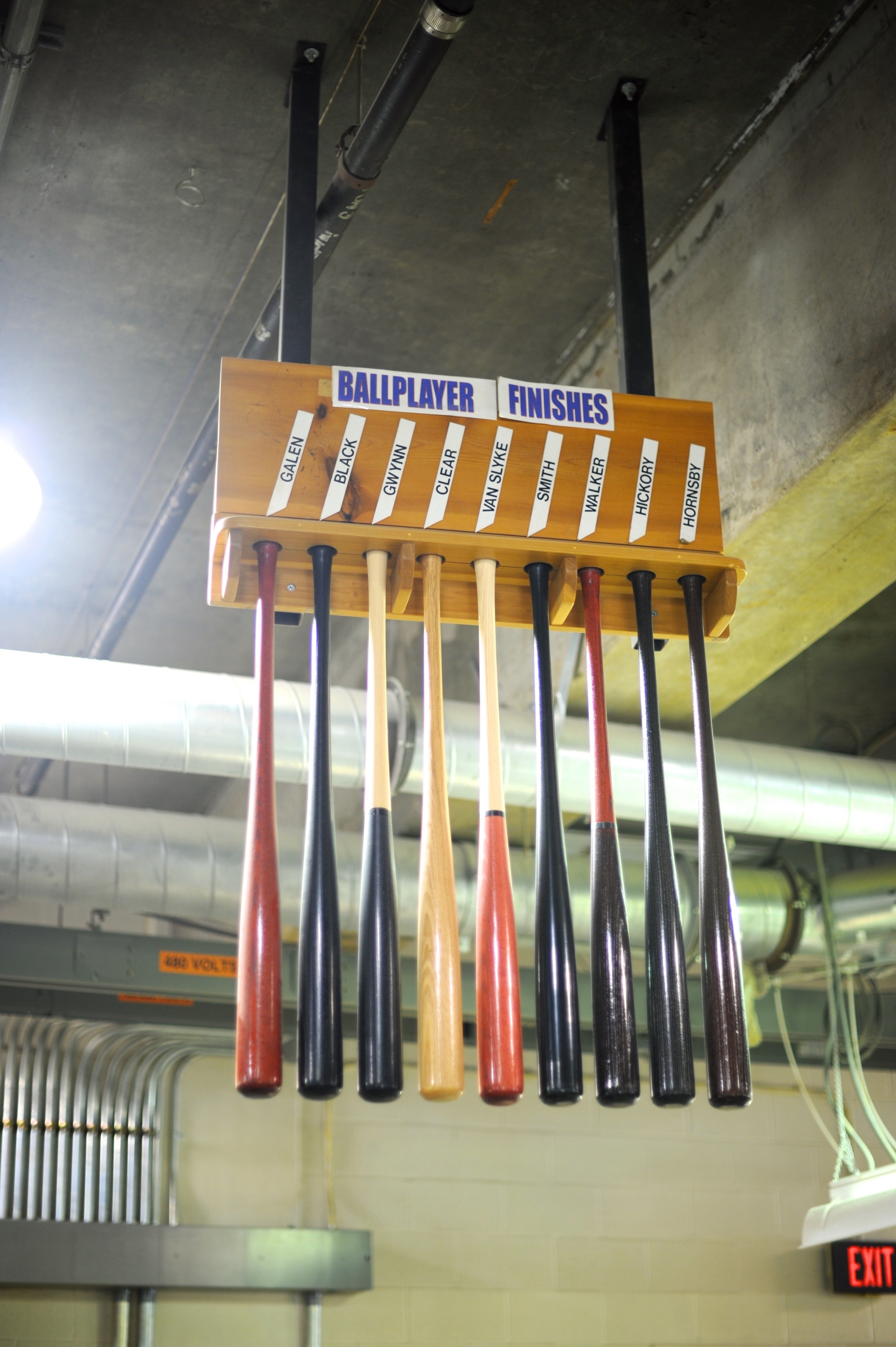 multicolored hanging bats