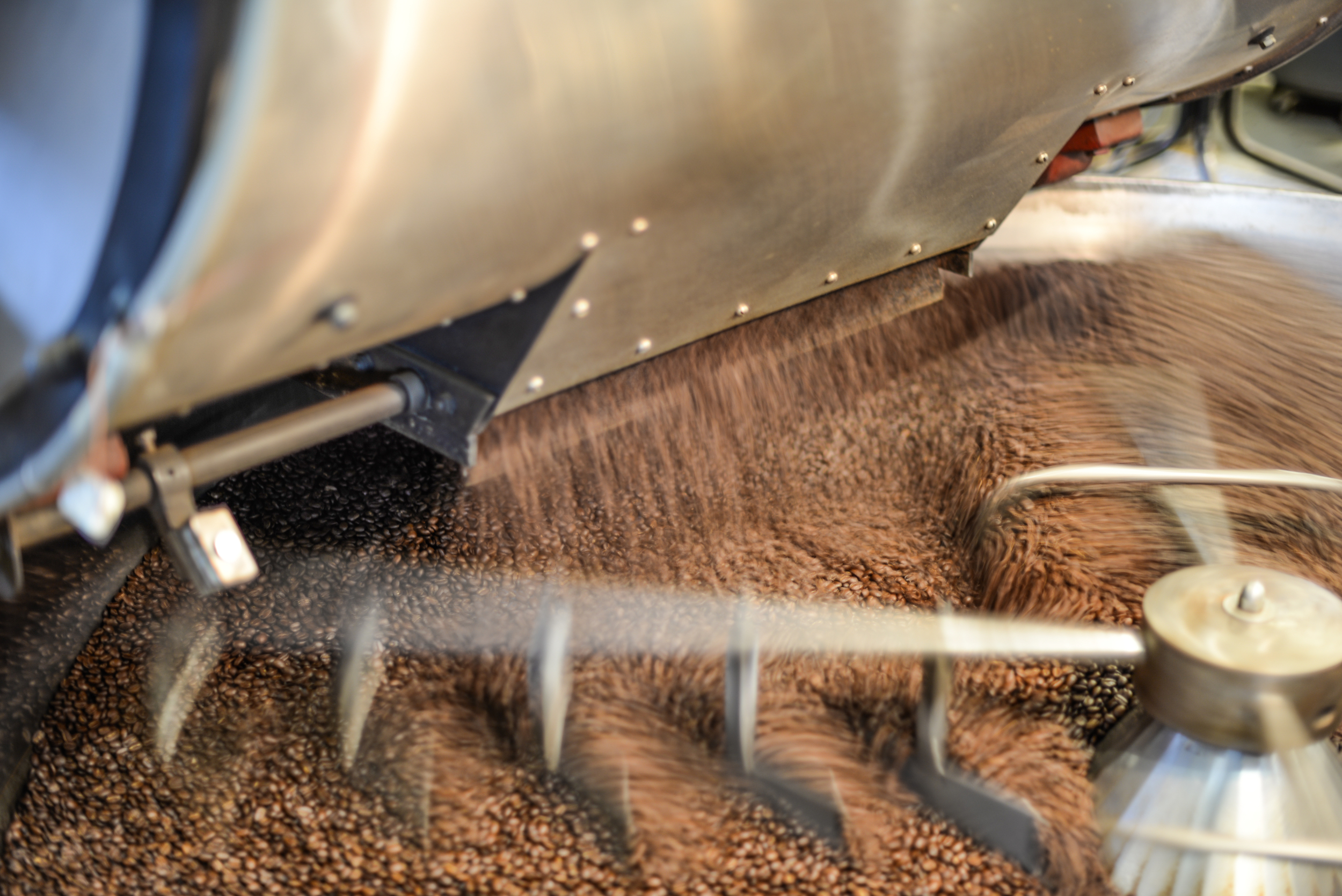 large container of coffee beans