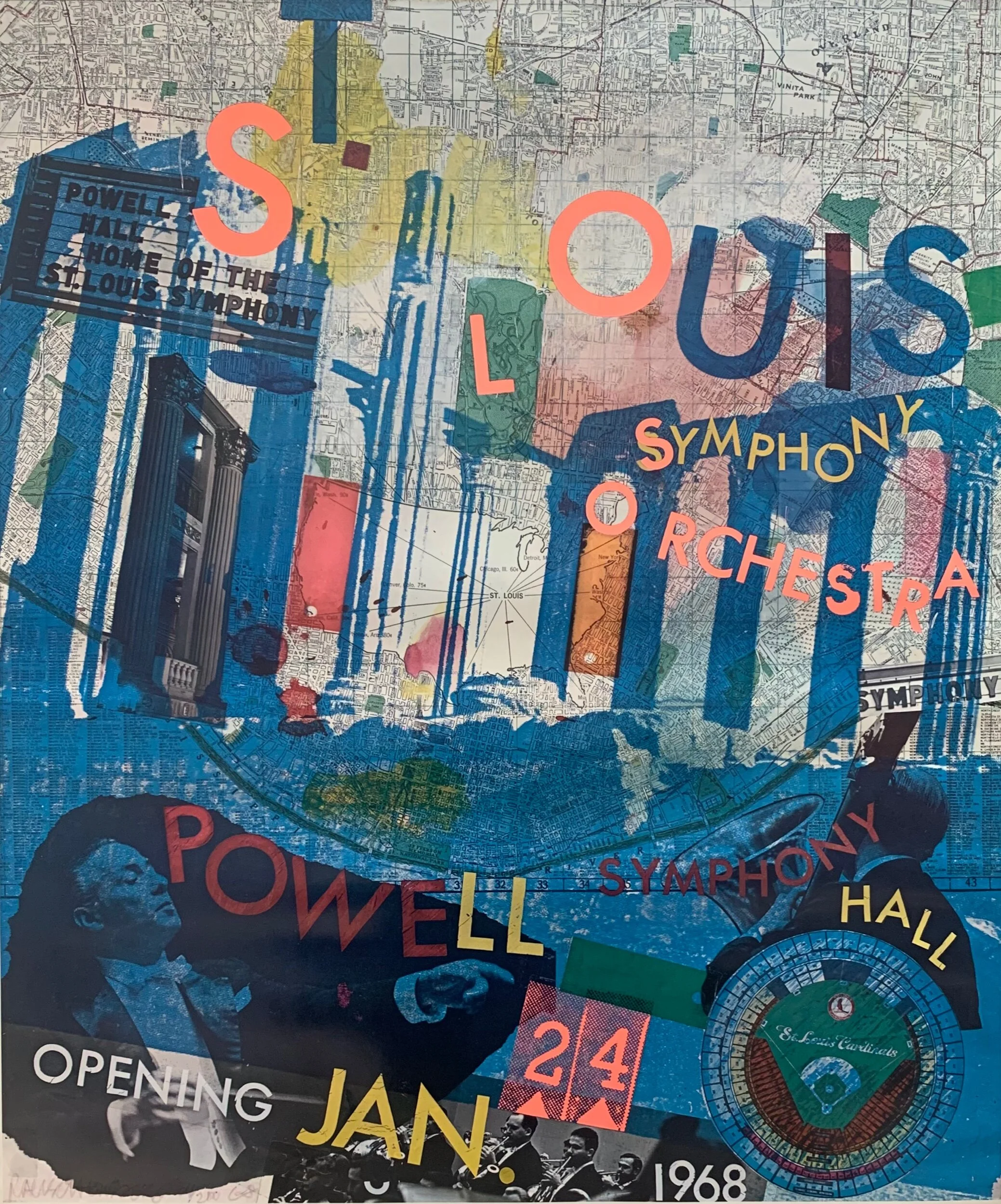 Robert Rauschenberg St. Louis Symphony Orchestra Lithograph Signed Numbered 1968