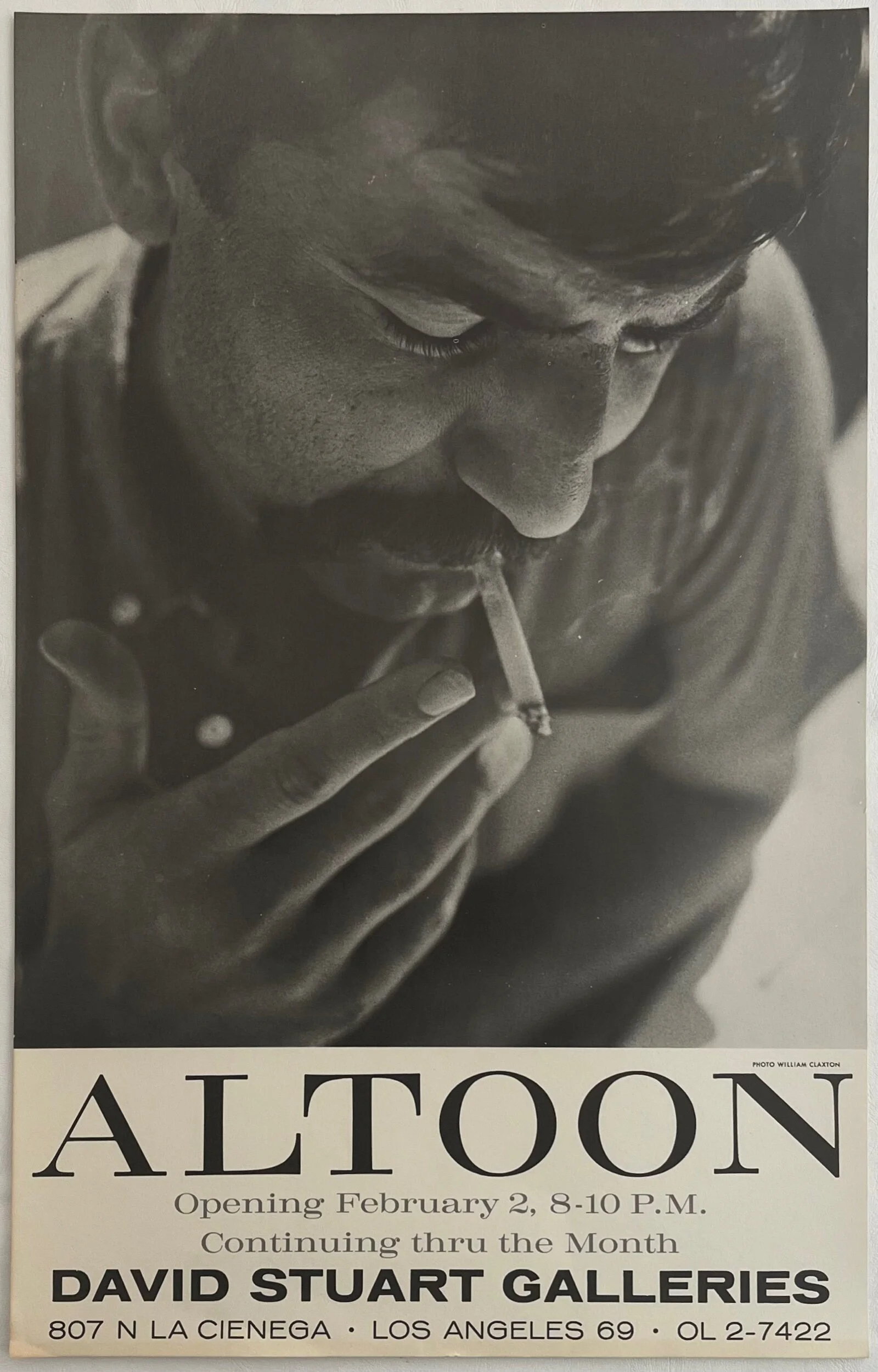 John Altoon Original Exhibition Poster David Stuart Gallery 1964