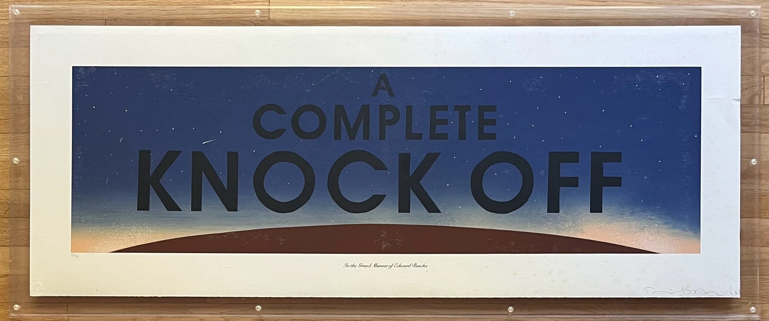 Richard Duardo (1952-2014), A Complete Knock Off (In the Grand Manner of Edward Ruscha