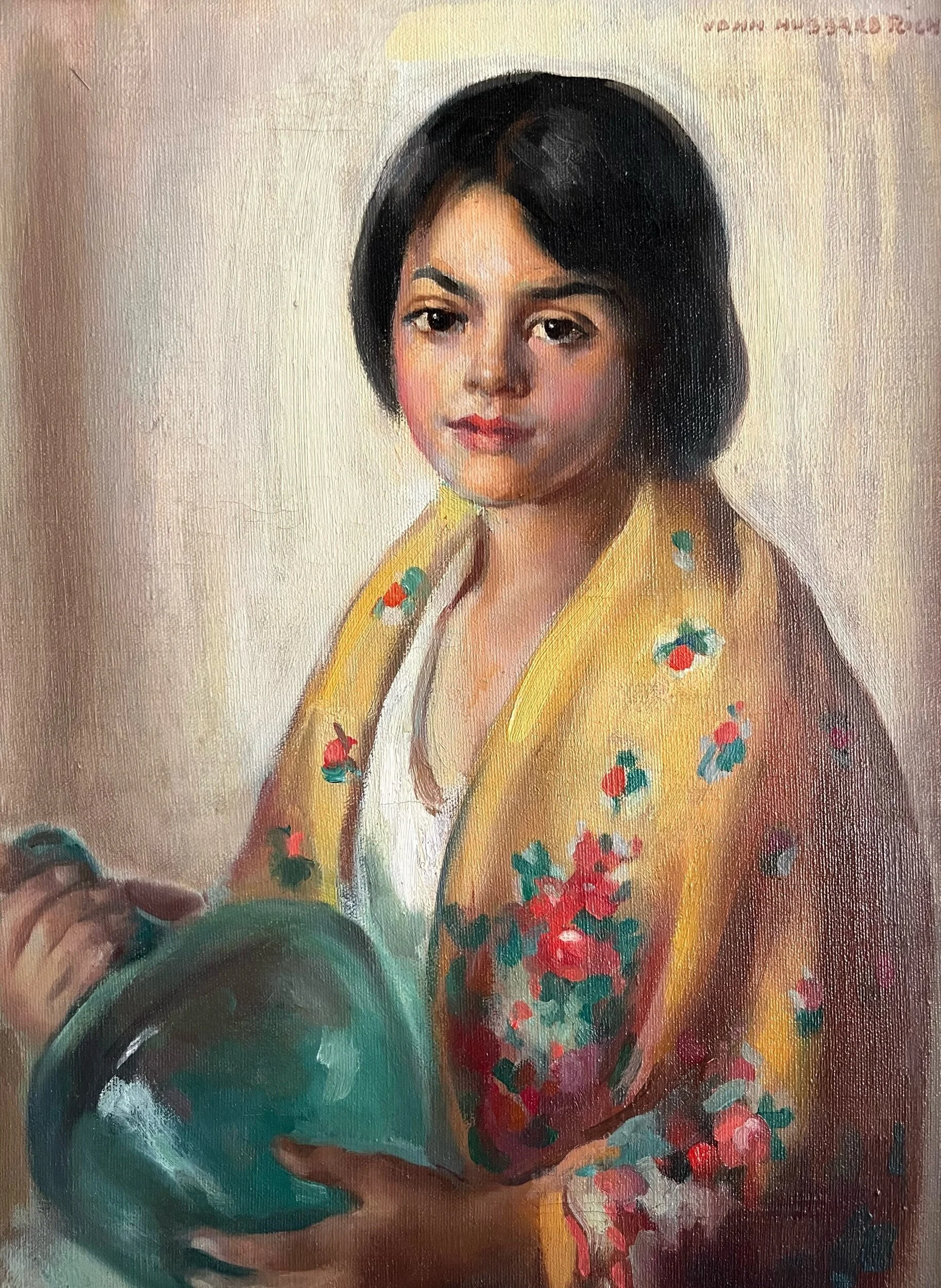 John Hubbard Rich Signed Oil Painting