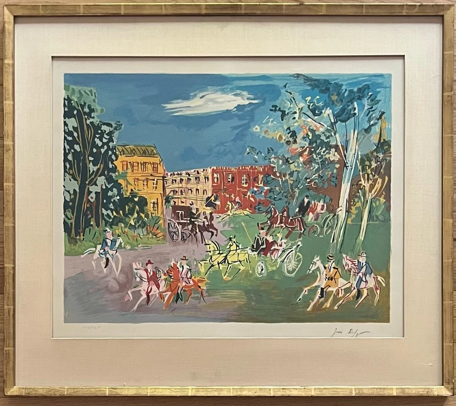 Jean Dufy Bois du Boulogne Signed Lithograph