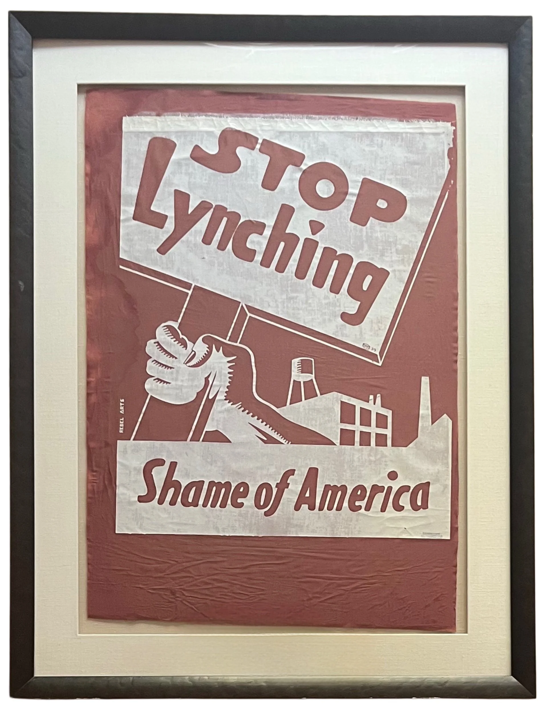 Stop Lynching Shame of America Original Rebel Arts Poster