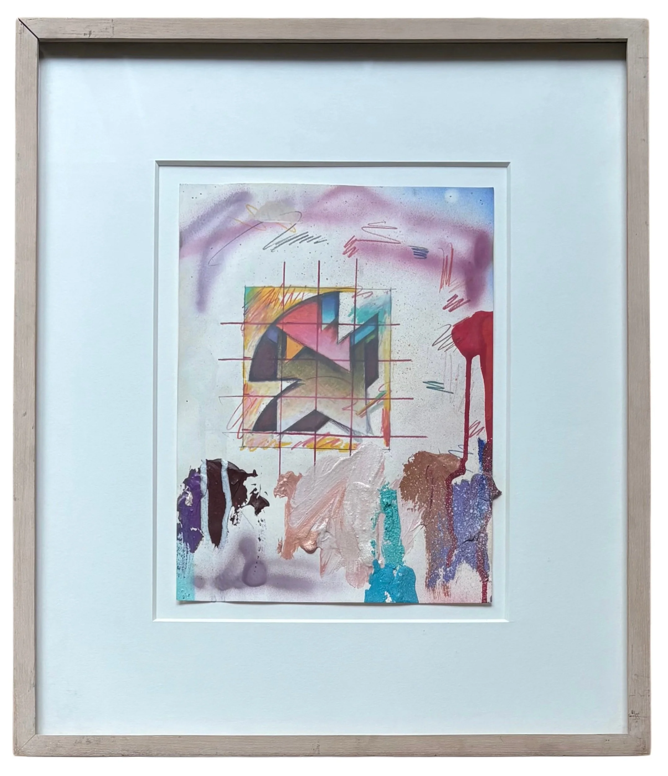 George D. Green Abstract Illusionist Mixed Media Painting