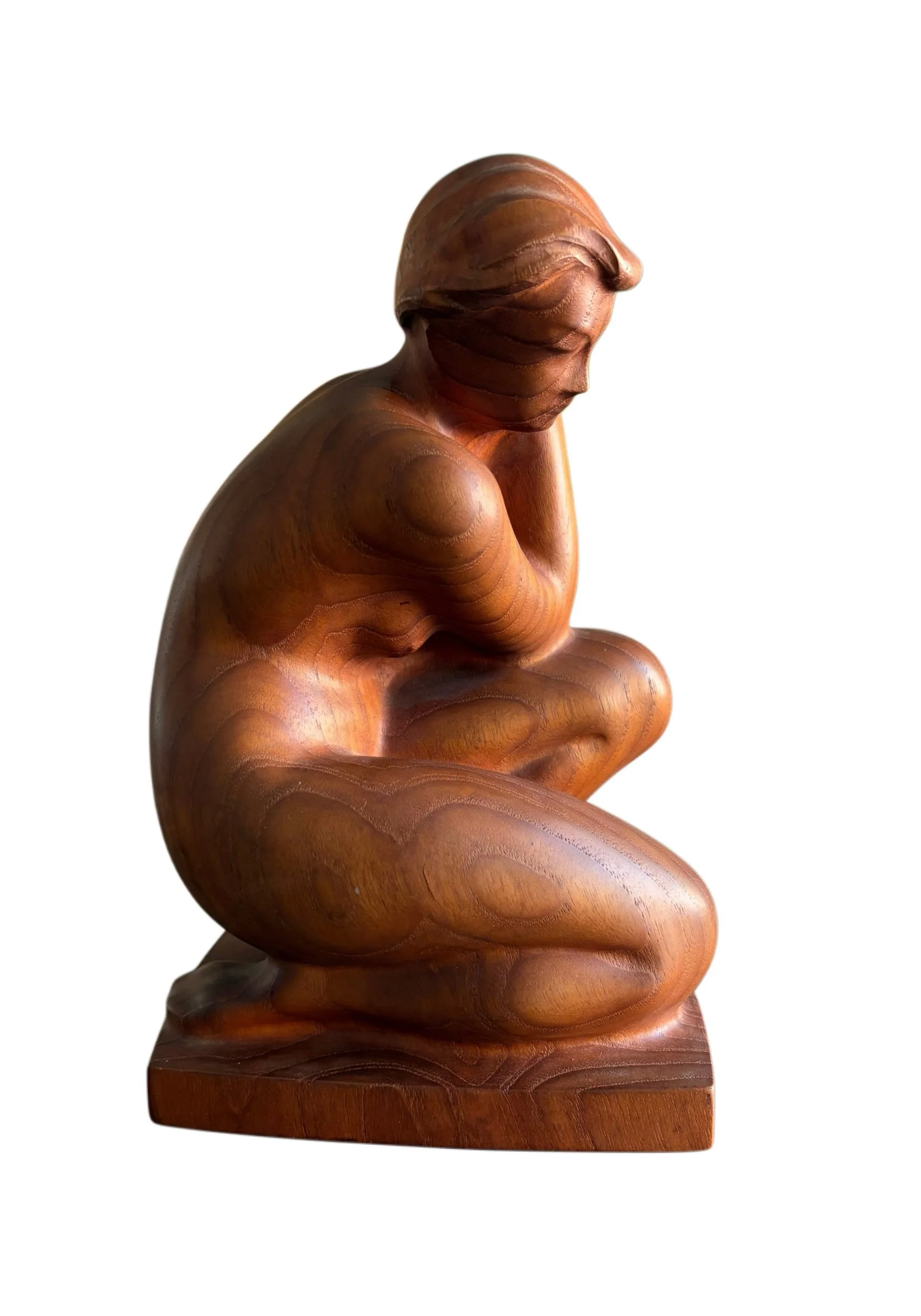 Kurt Harald Isenstein Signed Wood Sculpture Nude Figure