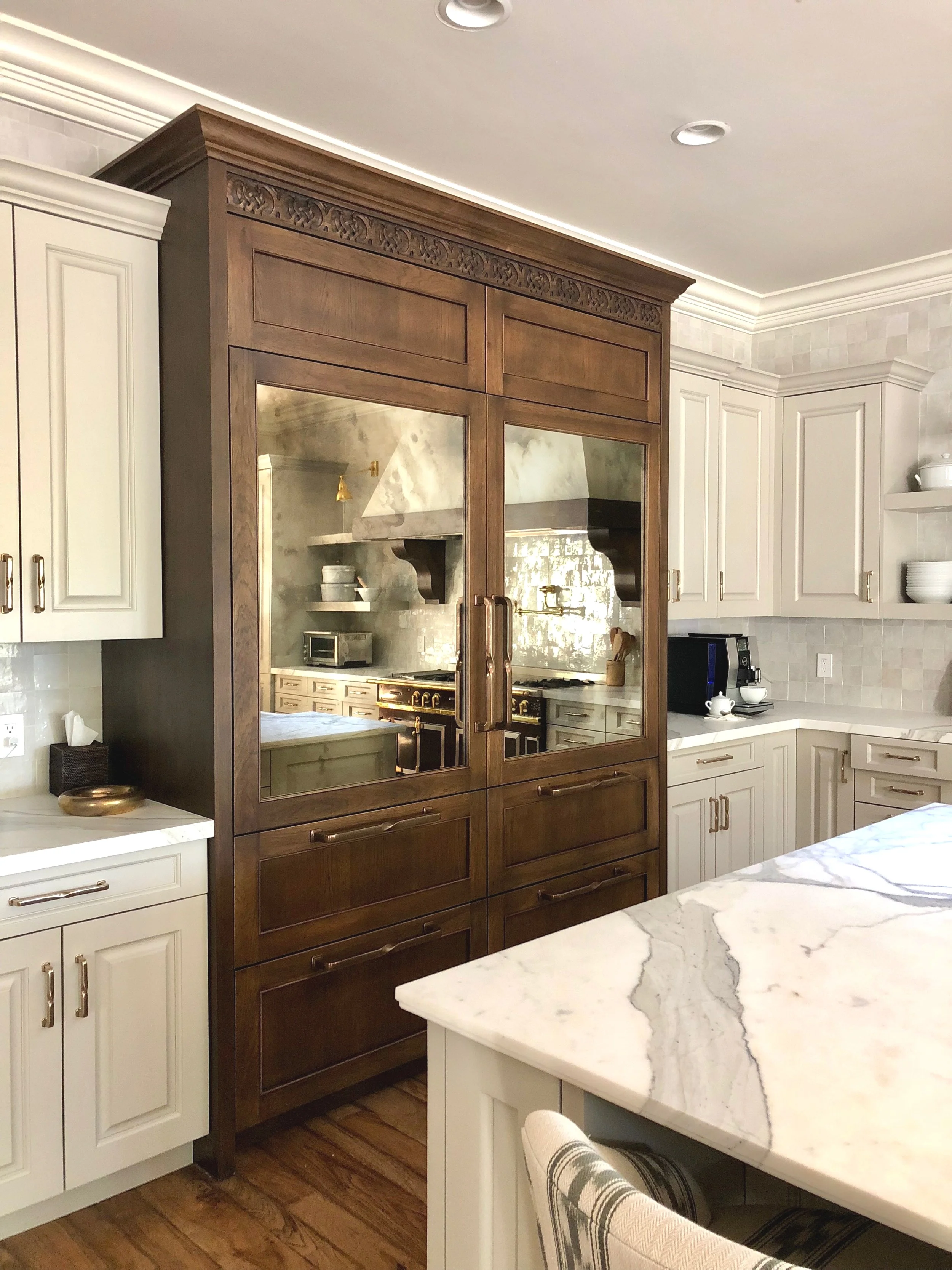 Custom Antique Mirror Fridge - Summerlin, NV