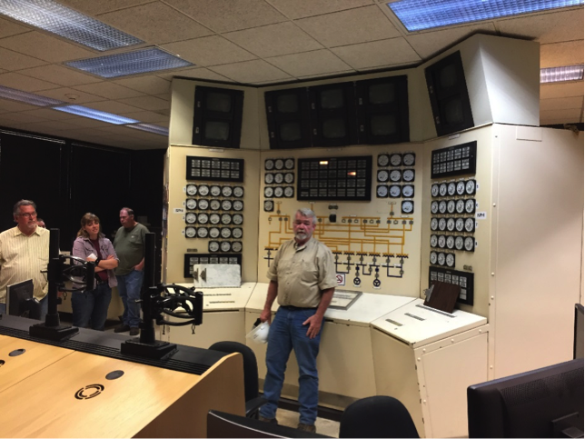 An original 1970's computer featured in the control room