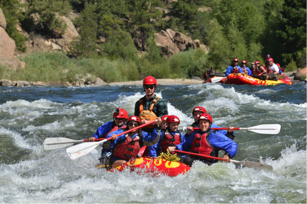Michael Tauvinkl went white water rafting in the Arkansas River in Buena Vista, Colorado.