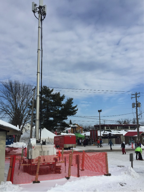 Terra’s temporary cell tower at the Birkiebeiner.