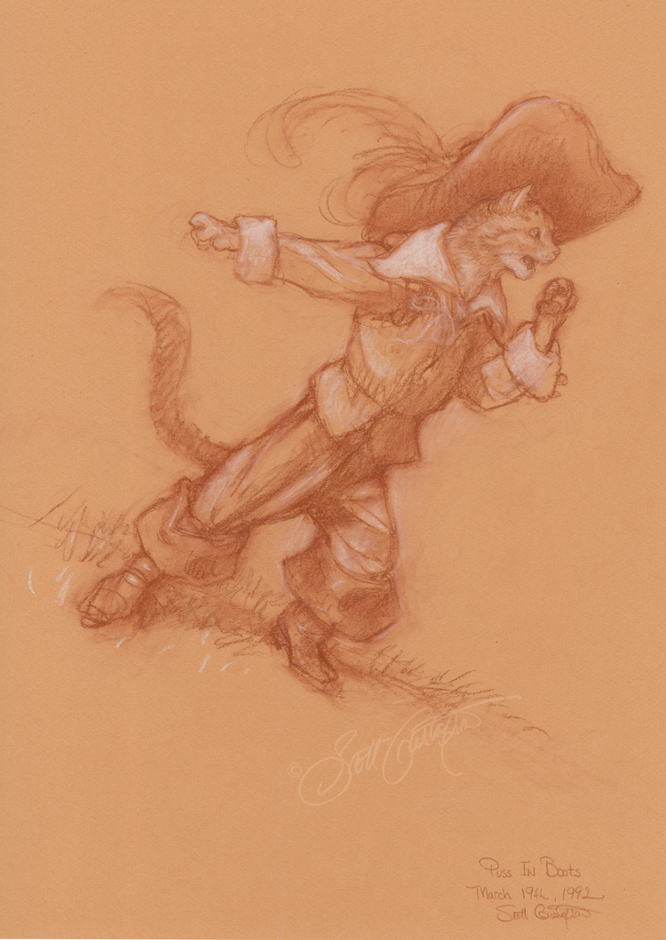 Puss-in-Boots character study — The Art of Scott Gustafson