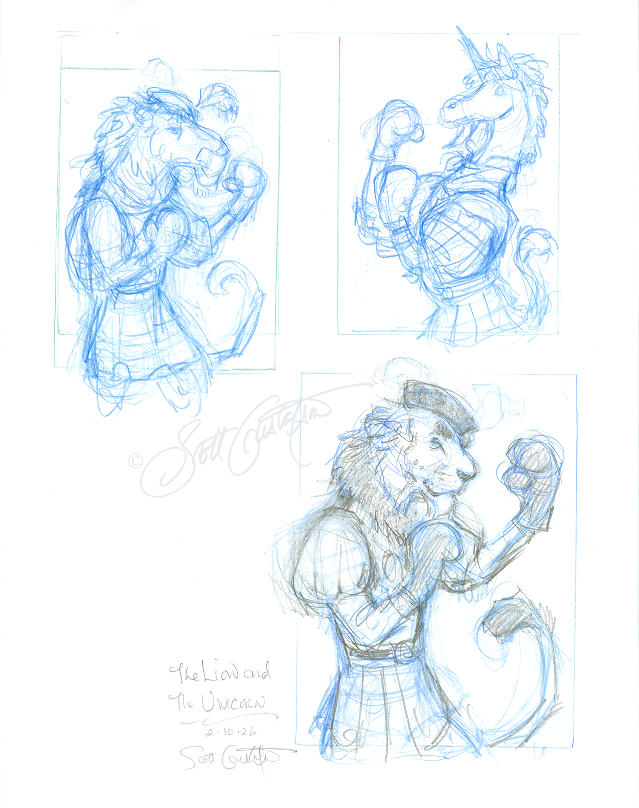 GUSTAFSON_Lion-4_and_Unicorn_studies.png